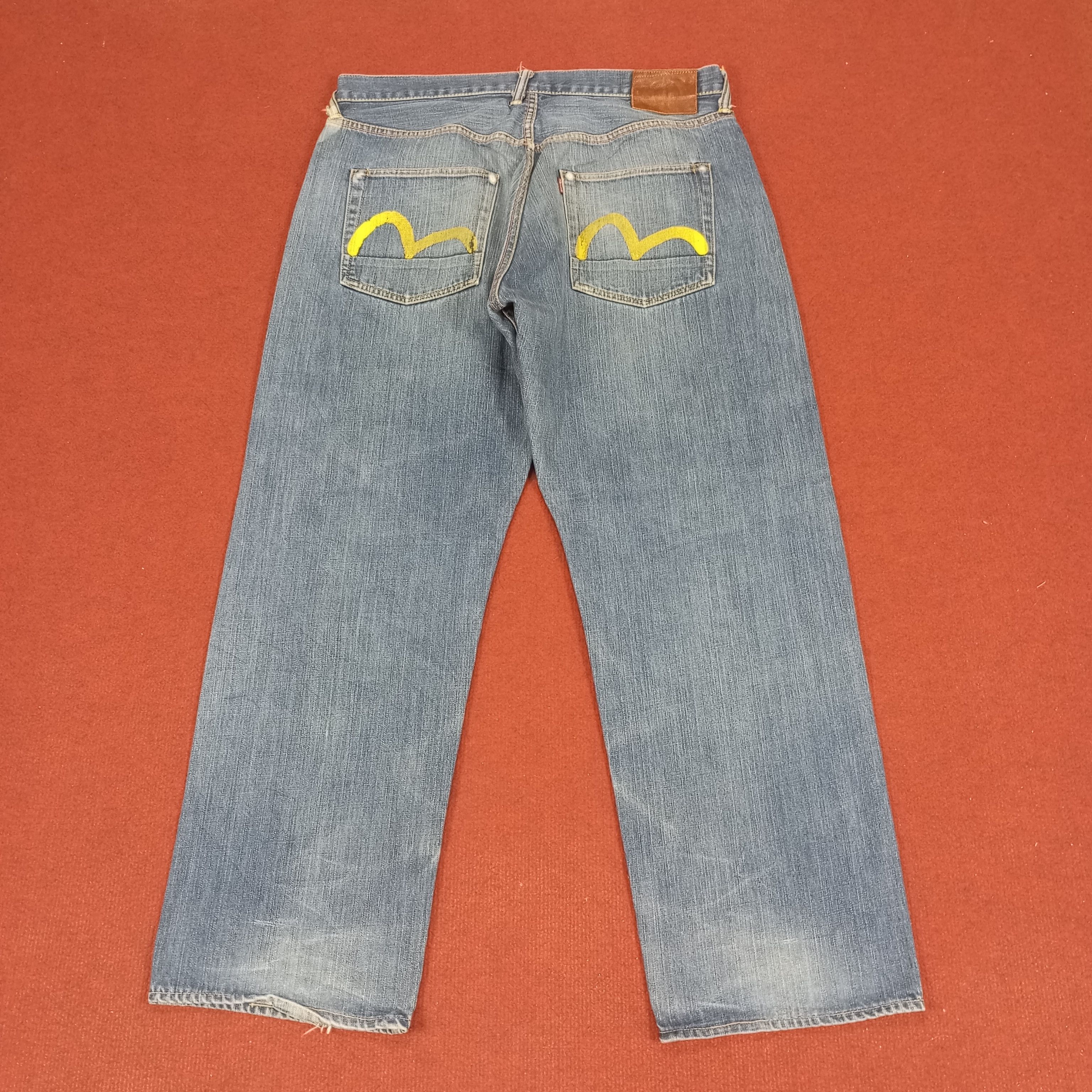 Evisu × Japanese Brand × Vintage Evisu Japanese Brand Fashion Style Custom Daicock Jeans Size US 36 / EU 52 - 4 Thumbnail