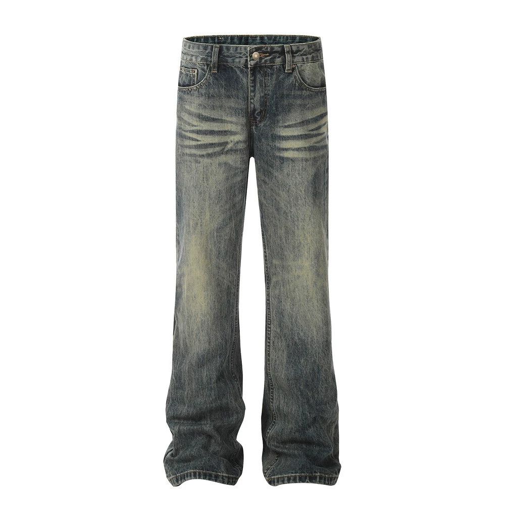 Jean Men's trendy ripped distressed washed loose jeans Size US 32 / EU 48 - 1 Thumbnail