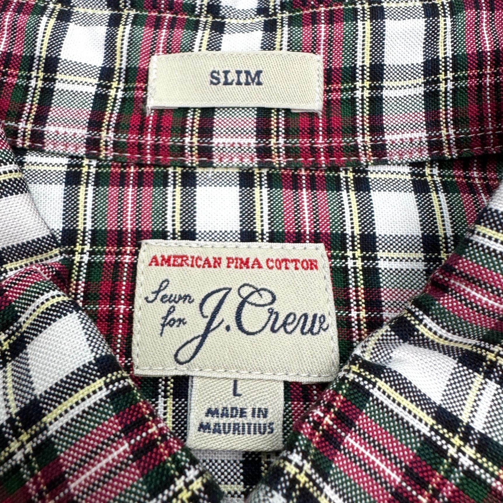 J.Crew J.Crew Button-Up Shirt Mens Large Red Plaid Slim Fit Cotton Button-Down NS Size US L / EU 52-54 / 3 - 6 Thumbnail