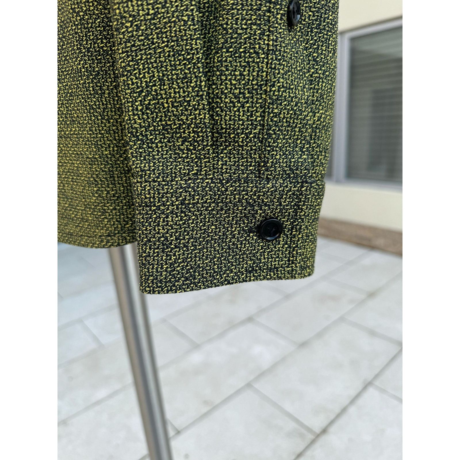Bottega Veneta o1rshd1 Textured Cotton Mouline Shirt in Black/Yellow Size US M / EU 48-50 / 2 - 7 Thumbnail