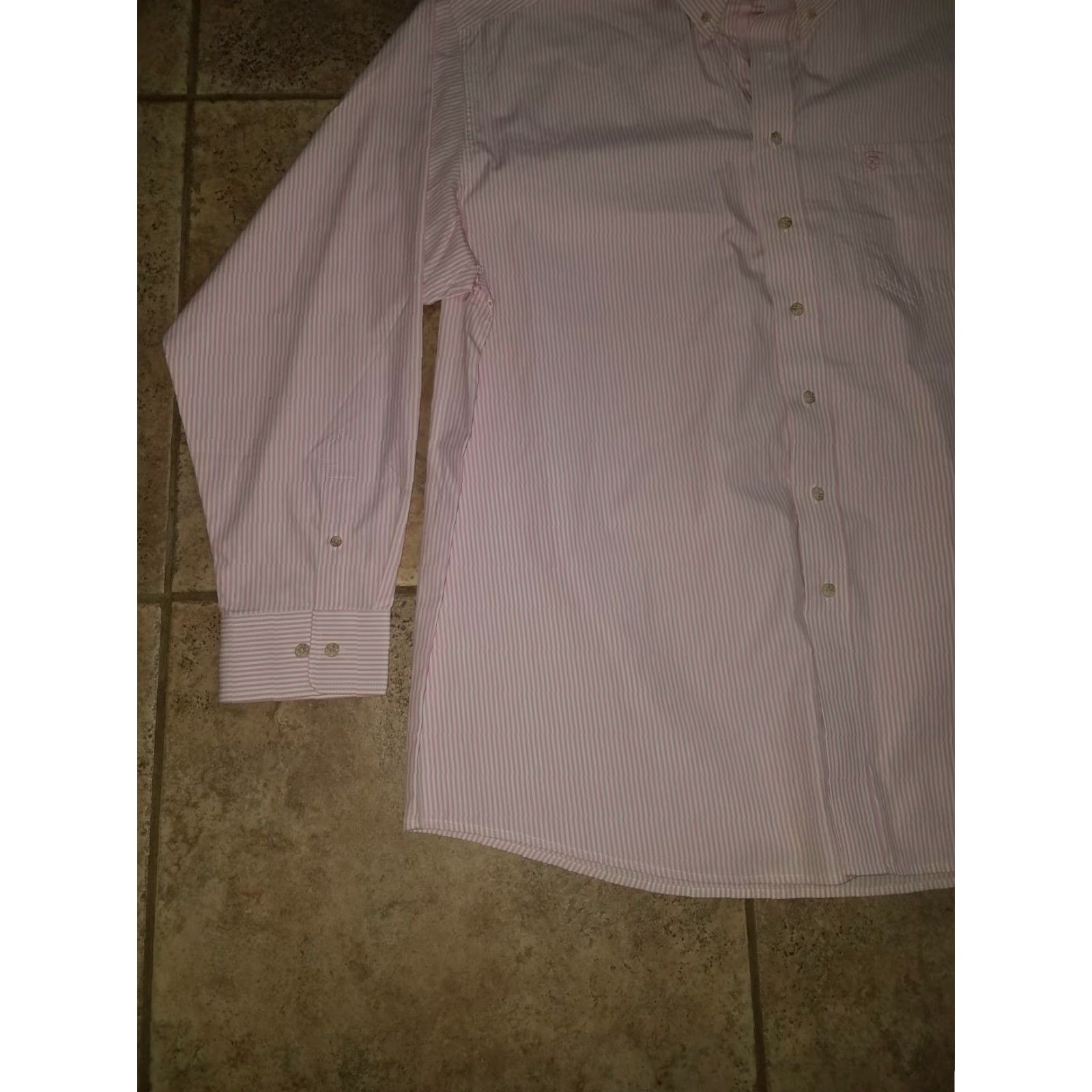 Pinko Stripe Shirt Button-Down Pink Stripe Mens 2XL Long Sleeve NWT Size US XXL / EU 58 / 5 - 3 Thumbnail