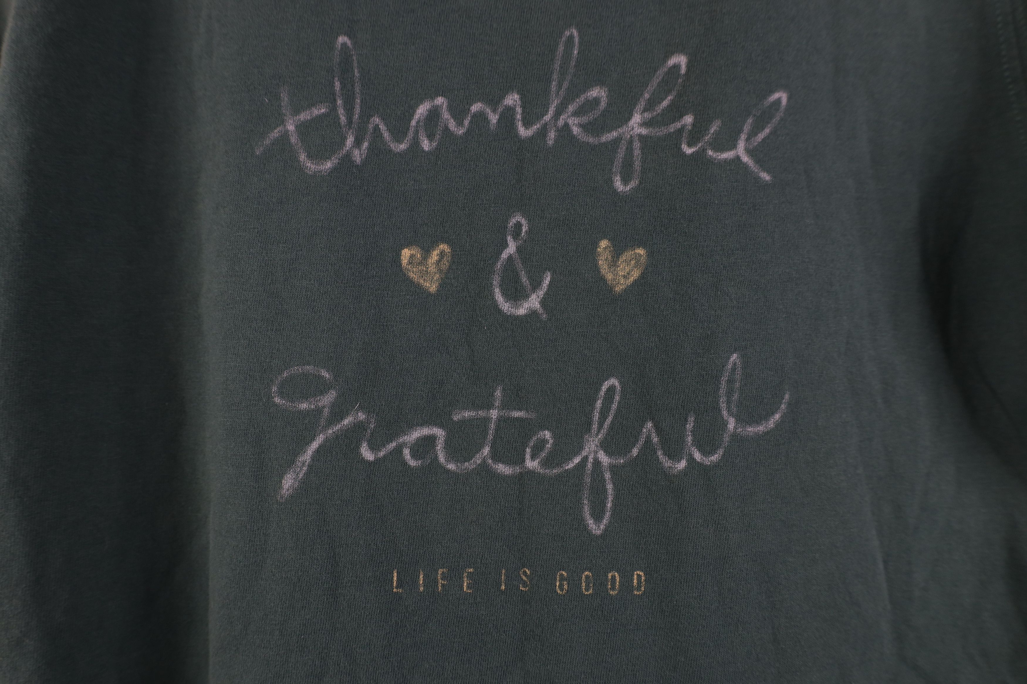 Life is Good Life Is Good Christmas Thankful & Grateful T-Shirt Size M / US 6-8 / IT 42-44 - 4 Thumbnail