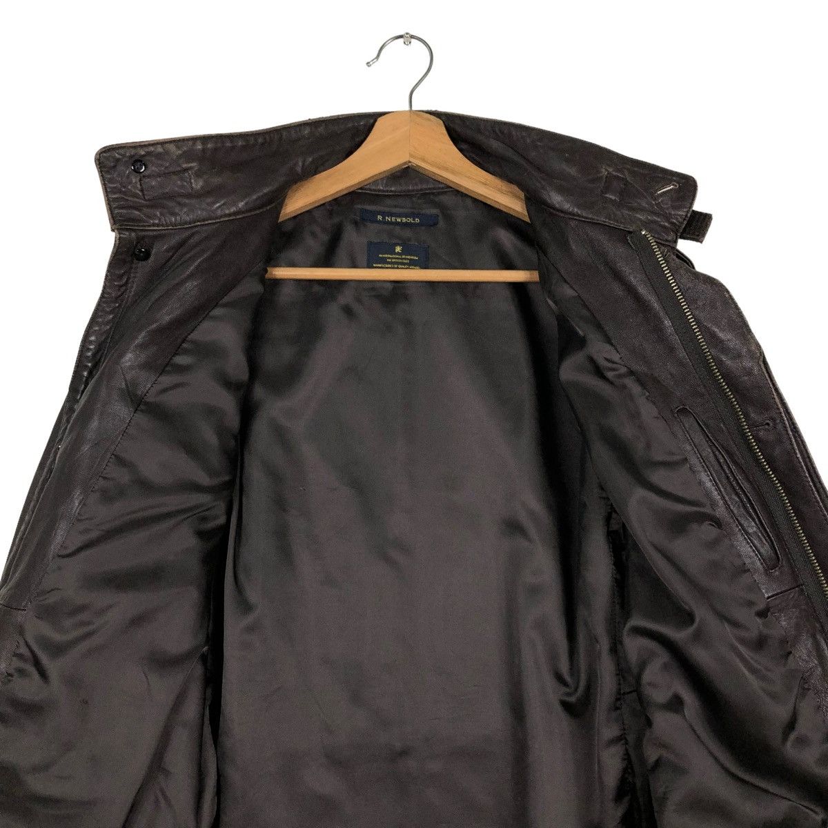 Toyo Enterprises 🔥SOFT LEATHER BIKER JACKET R.NEWBOLD CARGO MULTI POCKET Size US XL / EU 56 / 4 - 14 Thumbnail