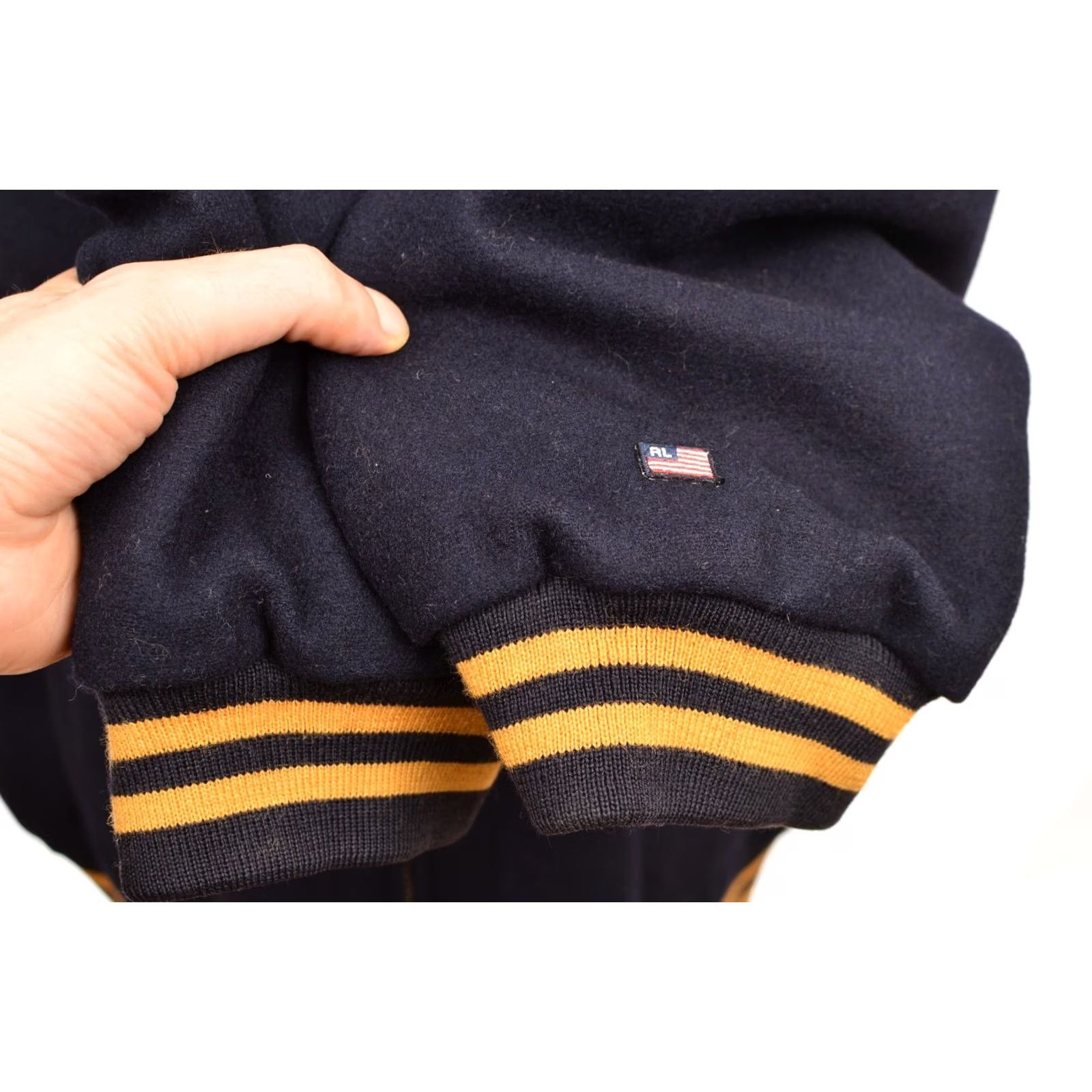 Polo Ralph Lauren VINTAGE Polo Jeans Co Wool Blend Varsity Jacket XXL Blue Mens Jacket Size US XXL / EU 58 / 5 - 4 Thumbnail