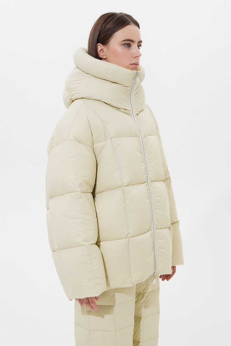IENKI IENKI o1s22i1n1024 Wendy's Quilted Down Jacket in Off White Size S / US 4 / IT 40 - 4 Thumbnail