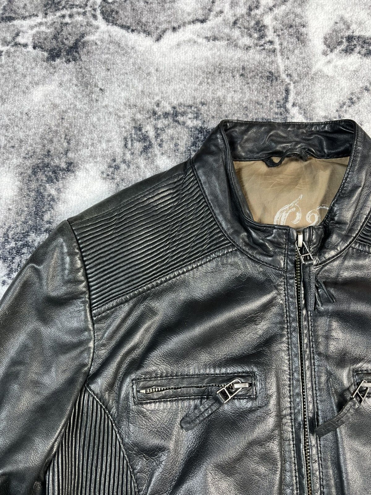 Leather Vintage Women’s Leather Biker Jacket Size L / US 10 / IT 46 - 4 Thumbnail