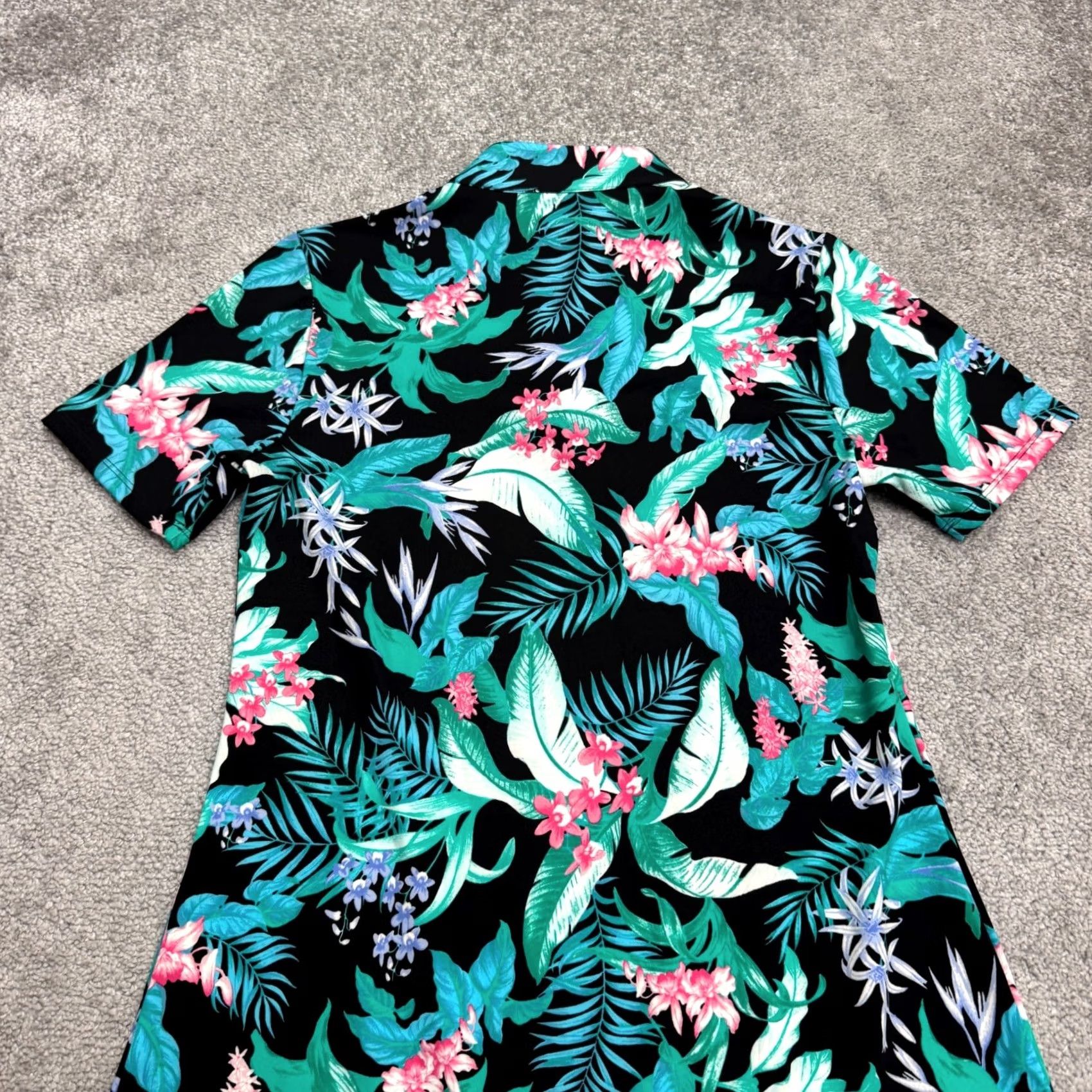 Tommy Bahama Tommy Bahama Golf Tropical Floral Ruffle 1/4 Zip Dress Womens Small Black Green Size S / US 4 / IT 40 - 4 Thumbnail