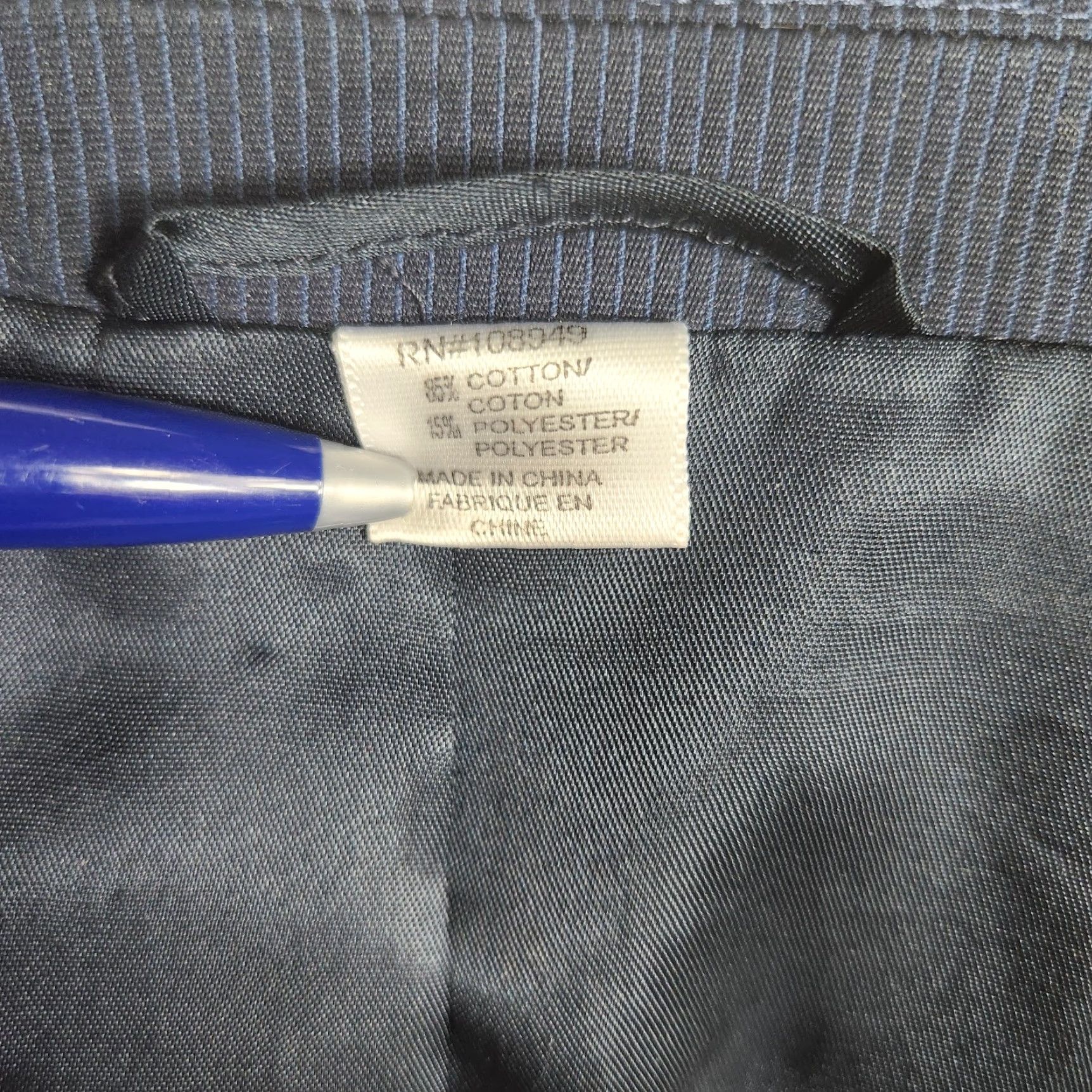 Vintage Alex Cannon Sport Coat Blazer |XL| Navy Cotton Polyester 3 Button Notch Lapel Single-Breasted Men's Coat Size 46R - 3 Thumbnail