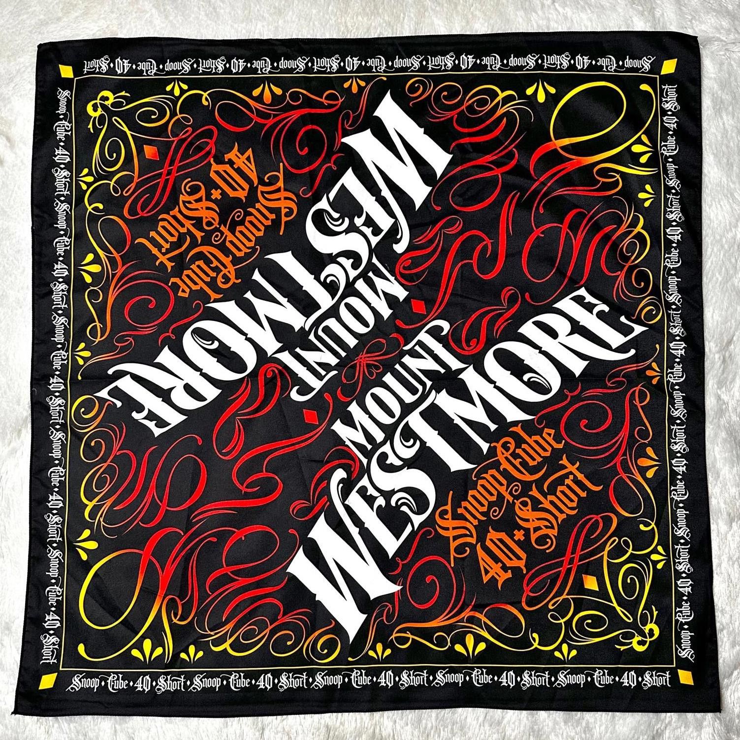 Snoop Dogg NEW Mount Westmore Logo Snoop Cube 40 Short Bandana Red24x24 Size ONE SIZE - 1 Thumbnail