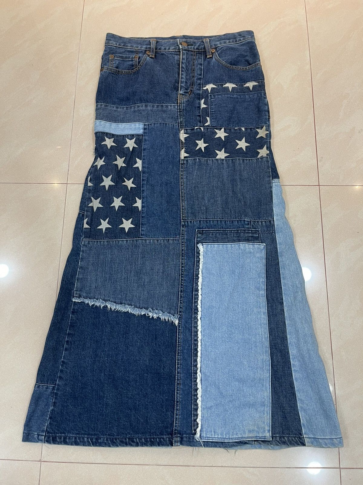 Hysteric Glamour Hysteric Glamour Kinky Star Patchwork Long Skrit Size 30" / US 8 / IT 44 - 6 Thumbnail