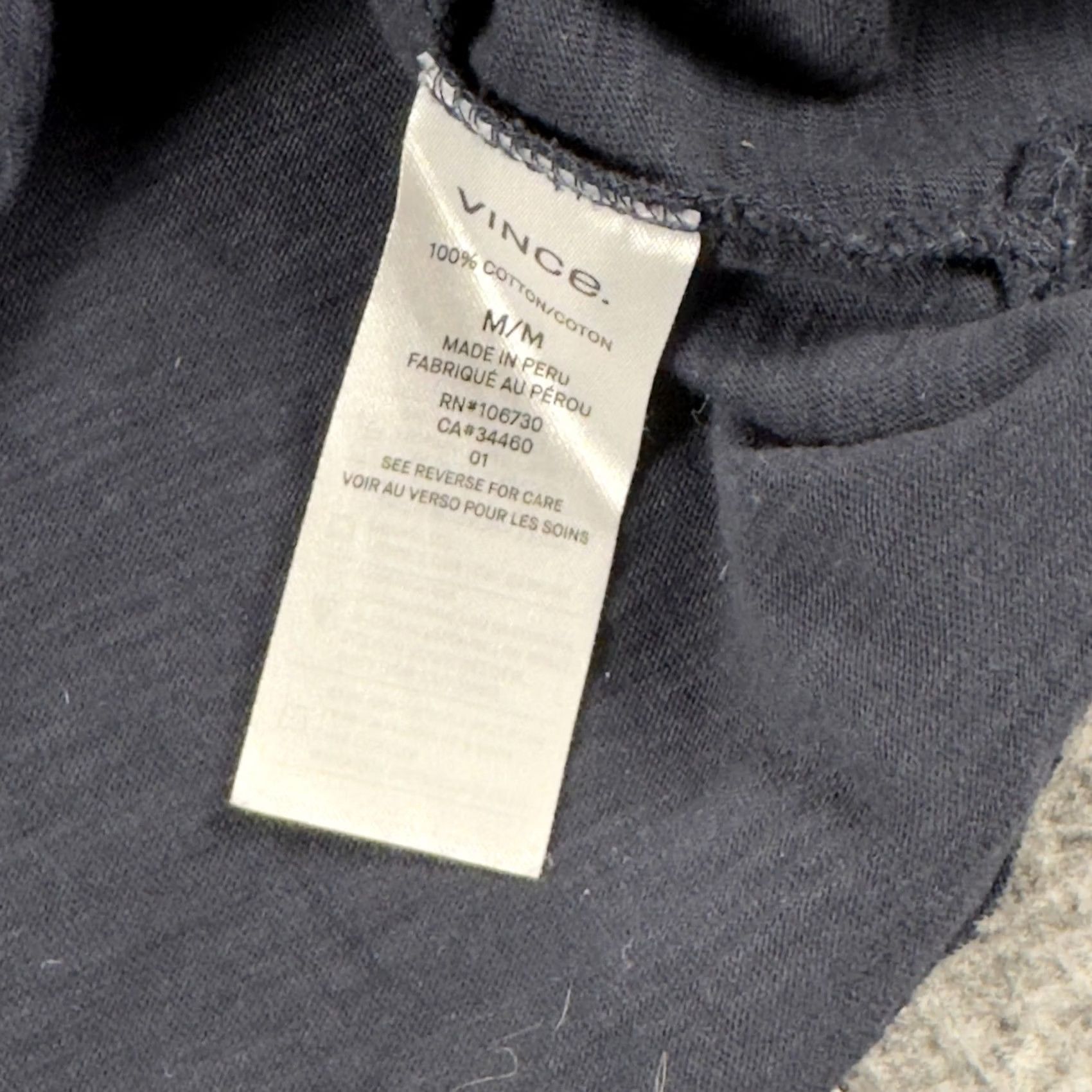 Vince Vince Polo Shirt Mens Medium Black Short Sleeve Slub Cotton Made in Peru Classic Size US M / EU 48-50 / 2 - 3 Thumbnail