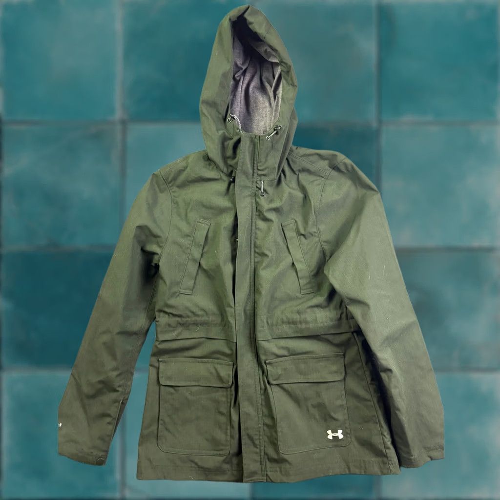 Under Armour Under Armour Storm1 Hooded Parka Jacket Womens Medium Green All Season Gear Shirts Size M / US 6-8 / IT 42-44 - 1 Thumbnail