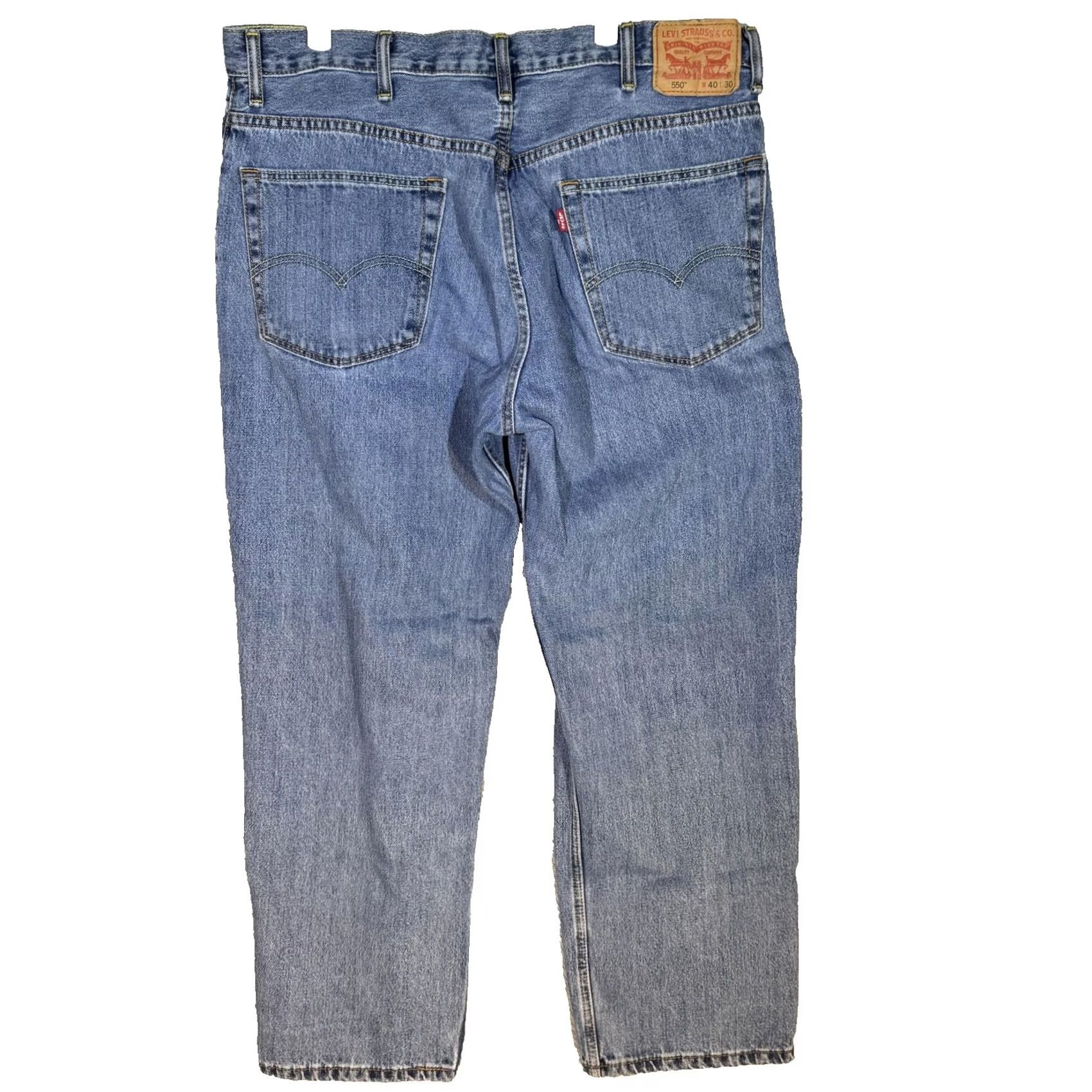 Levi's VINTAGE Levi’s 550 Jeans Mens 40x30 Blue Relaxed Fit Tapered Leg Denim Red Tab Size US 40 / EU 56 - 2 Thumbnail