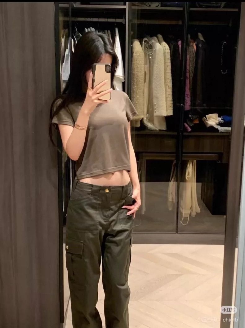 Celine Celine Green Utility Pants with Gold Button Size 32" / US 10 / IT 46 - 8 Thumbnail