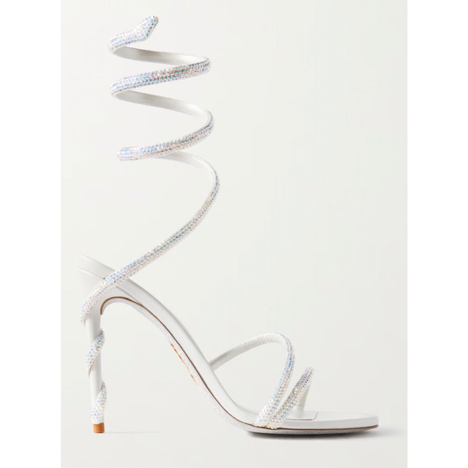 Rene Caovilla Margot Crystal Ankle Wrap Strap Sandal Heel Pump 39.5 Size US 9.5 / IT 39.5 - 1 Thumbnail