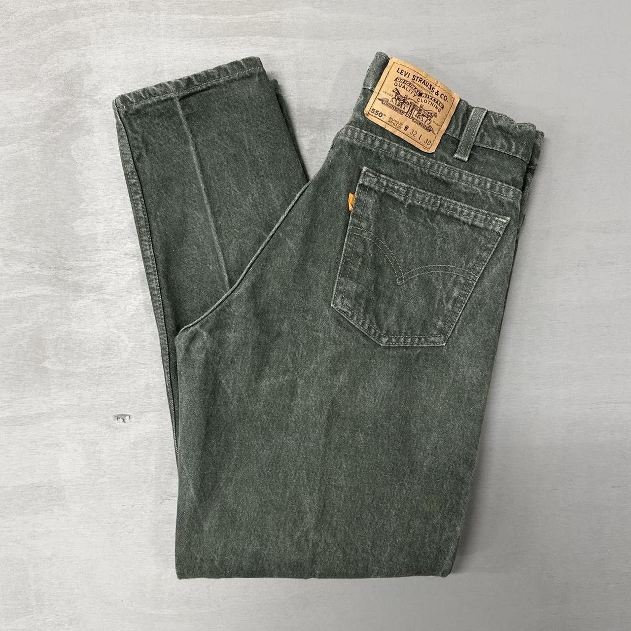 Levi's × Levi's Vintage Clothing Vintage Orange Tab Levi’s 550 Green Jeans 30 x 29 Size US 30 / EU 46 - 1 Thumbnail