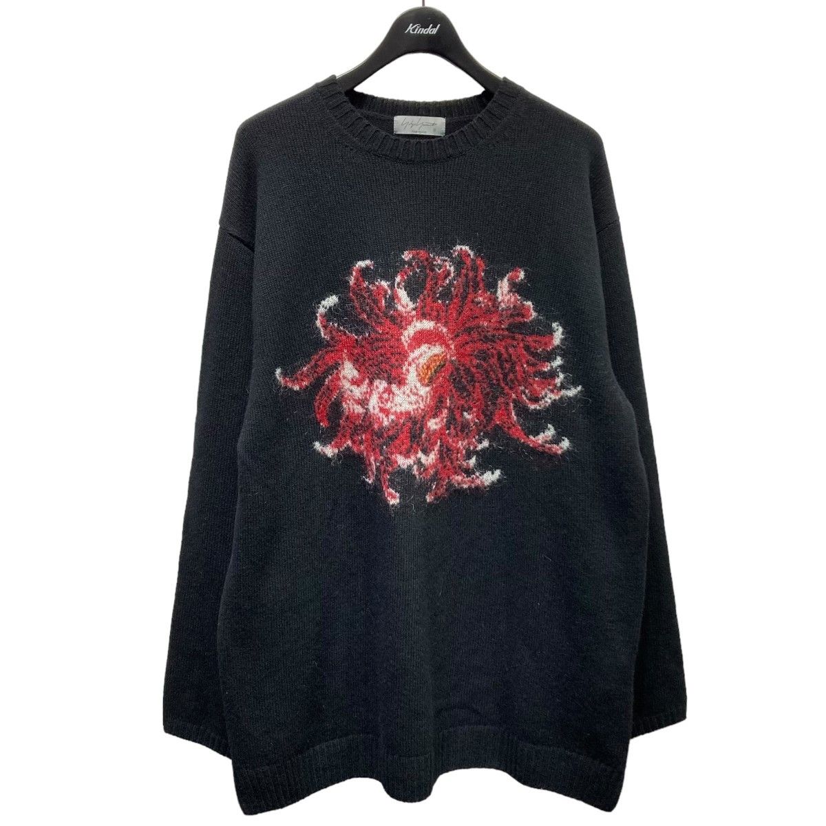 image of Yohji Yamamoto Pour Homme 22Aw Crew Neck Knit in Black, Men's (Size Large)