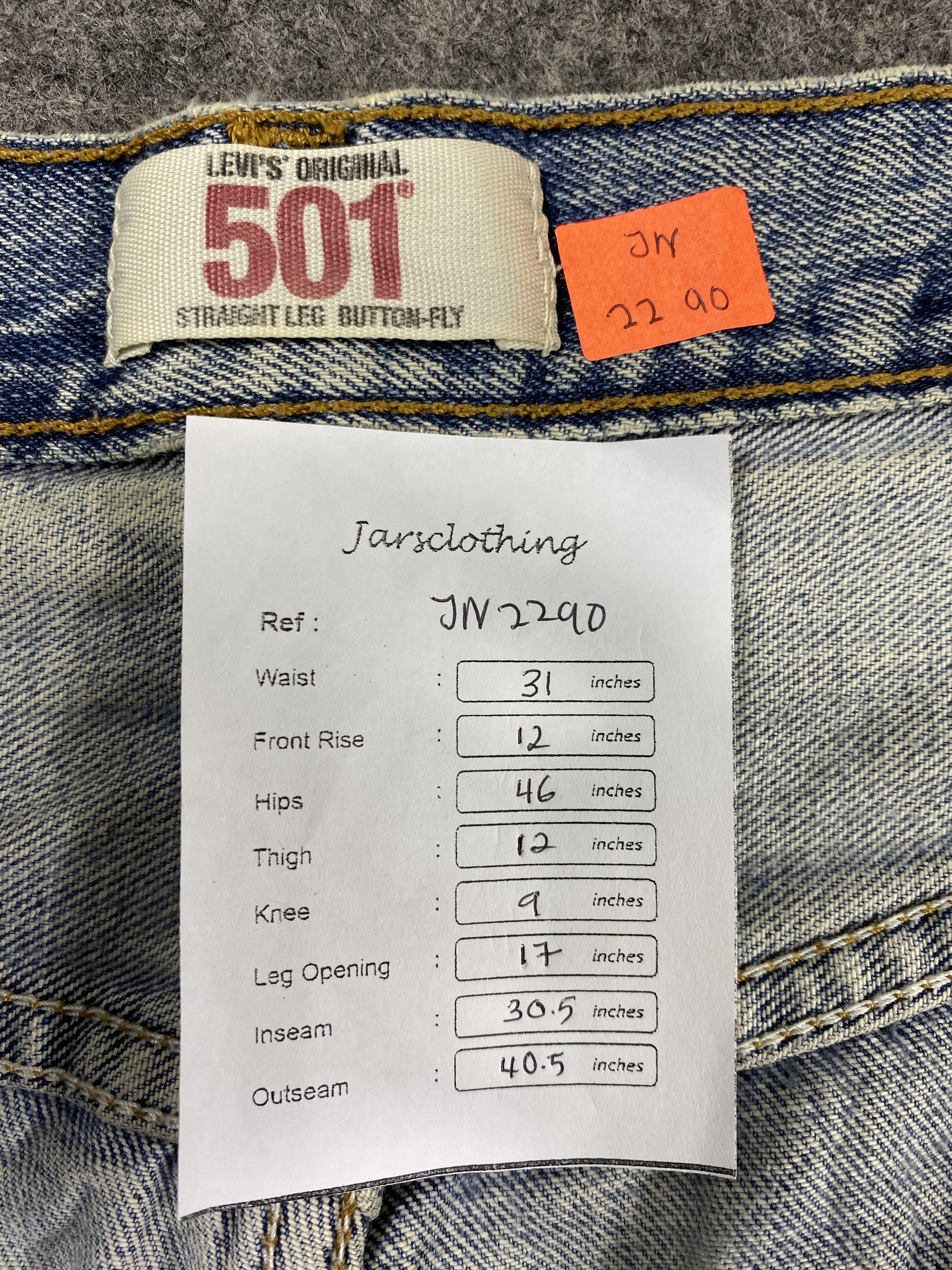 Levi's Blue Vintage Levi's 501 Jeans 31x30.5 Denim -JN2290 Size US 31 - 8 Thumbnail
