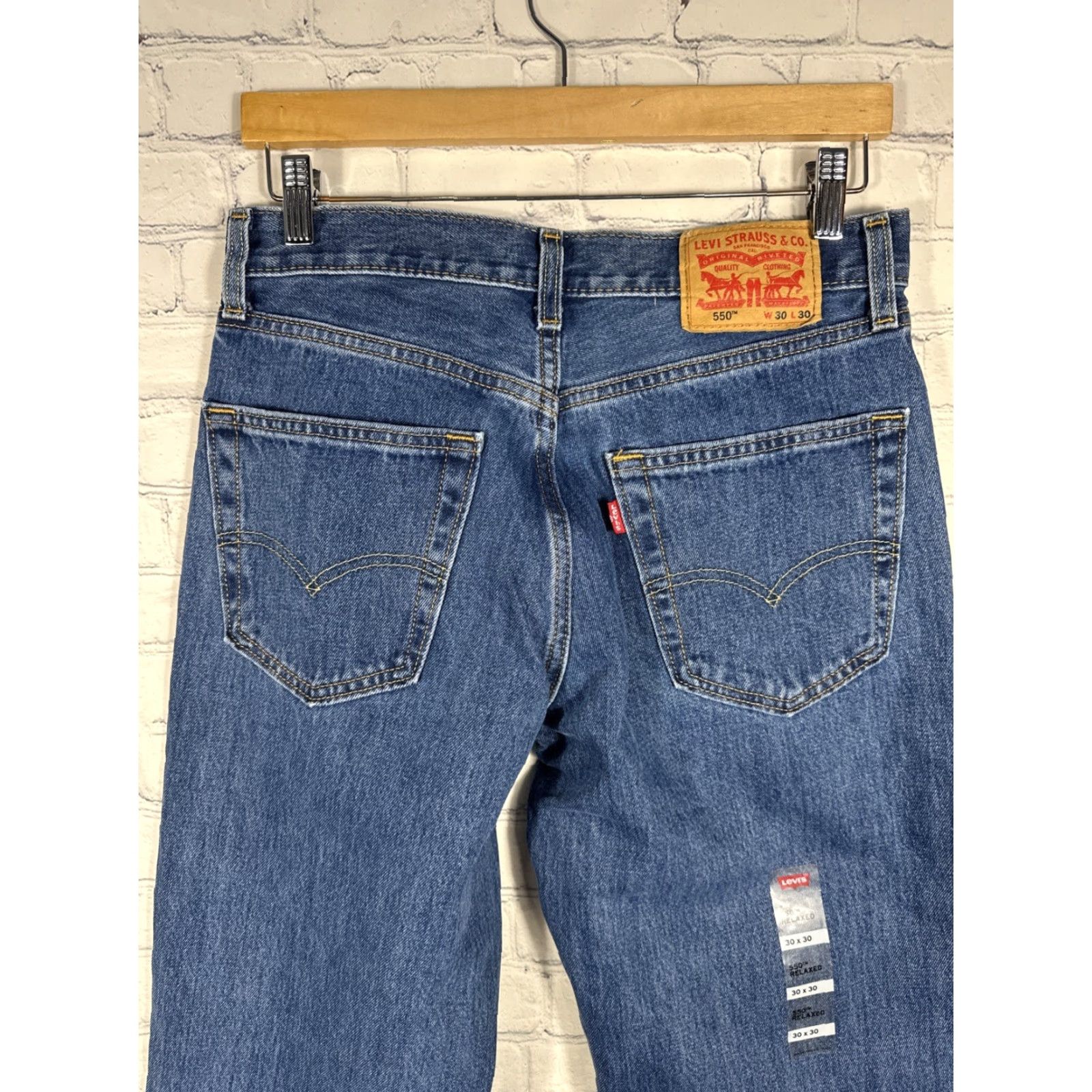 Levi's Levi's 505 Jeans Men Regular Denim Stretch 30x30 Straight Blue Size US 30 / EU 46 - 4 Thumbnail