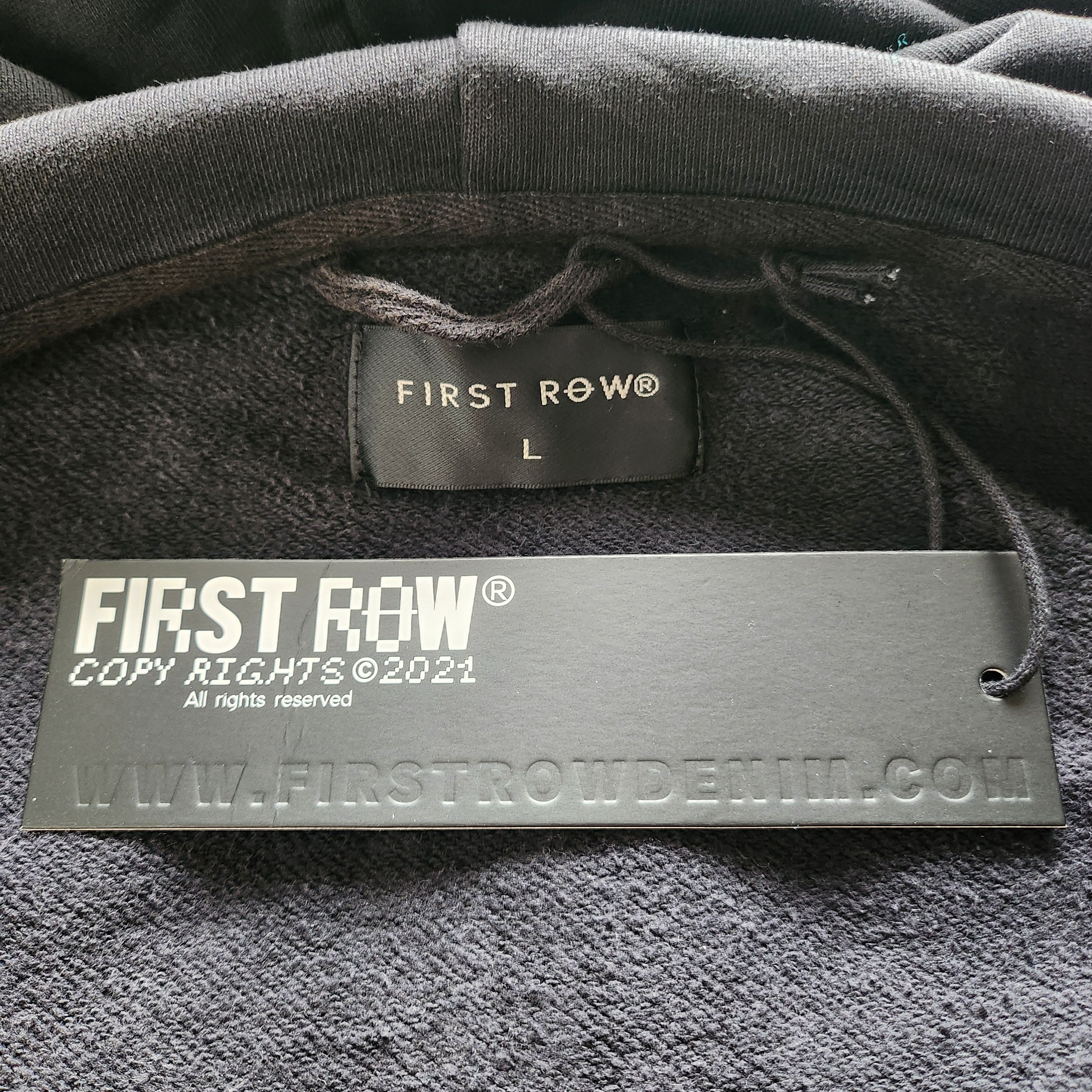 Other First Row Metallic Script Spray-Wash Zip-Up Hoodie Dark Grey Size US L / EU 52-54 / 3 - 15 Thumbnail