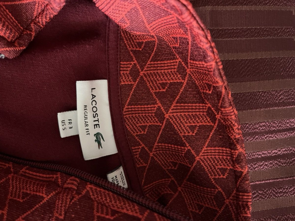 Lacoste Lacoste Full Zip Track Jacket Red Patterned Size Small Size US S / EU 44-46 / 1 - 1 Thumbnail