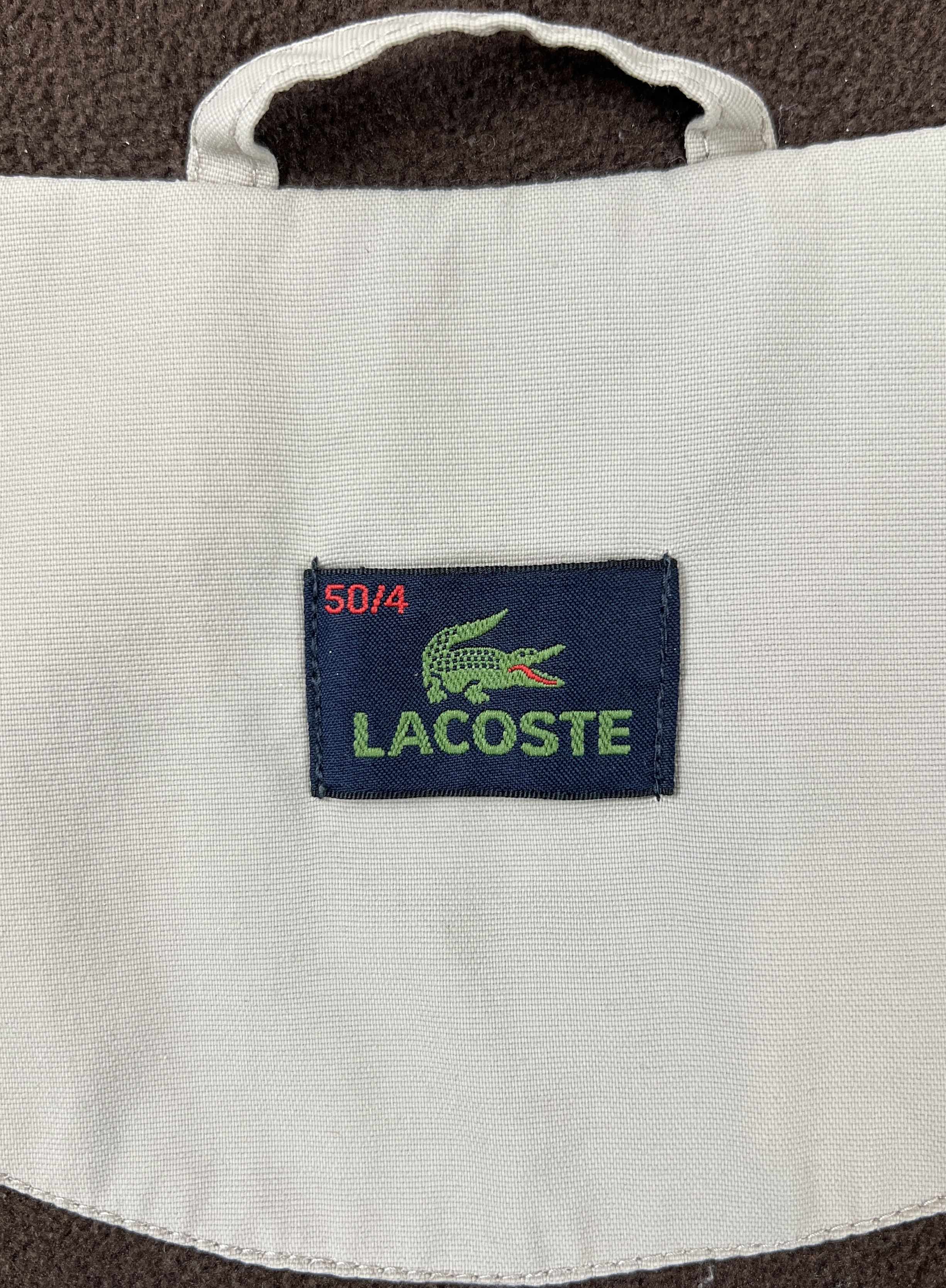 Lacoste Vintage Lacoste Jacket Fleece Lined Sz 50/4 Metal Logo Beige Size US L / EU 52-54 / 3 - 23 Thumbnail