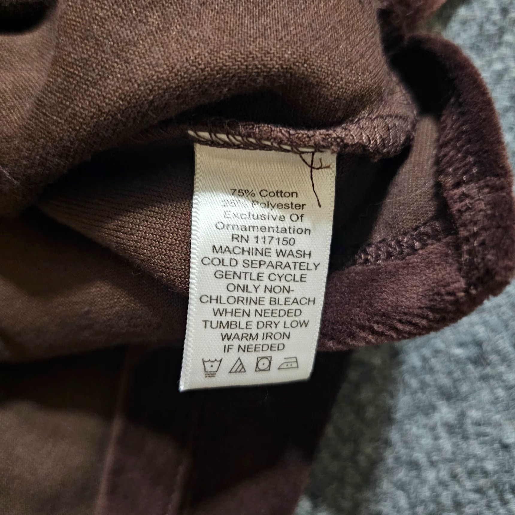Quacker Factory Quacker Factory Sweater Womens 2X Brown Sequin Stripe Velour Casual Basic Pullover Shirt Size XXL / US 16-18 / IT 52-54 - 7 Thumbnail