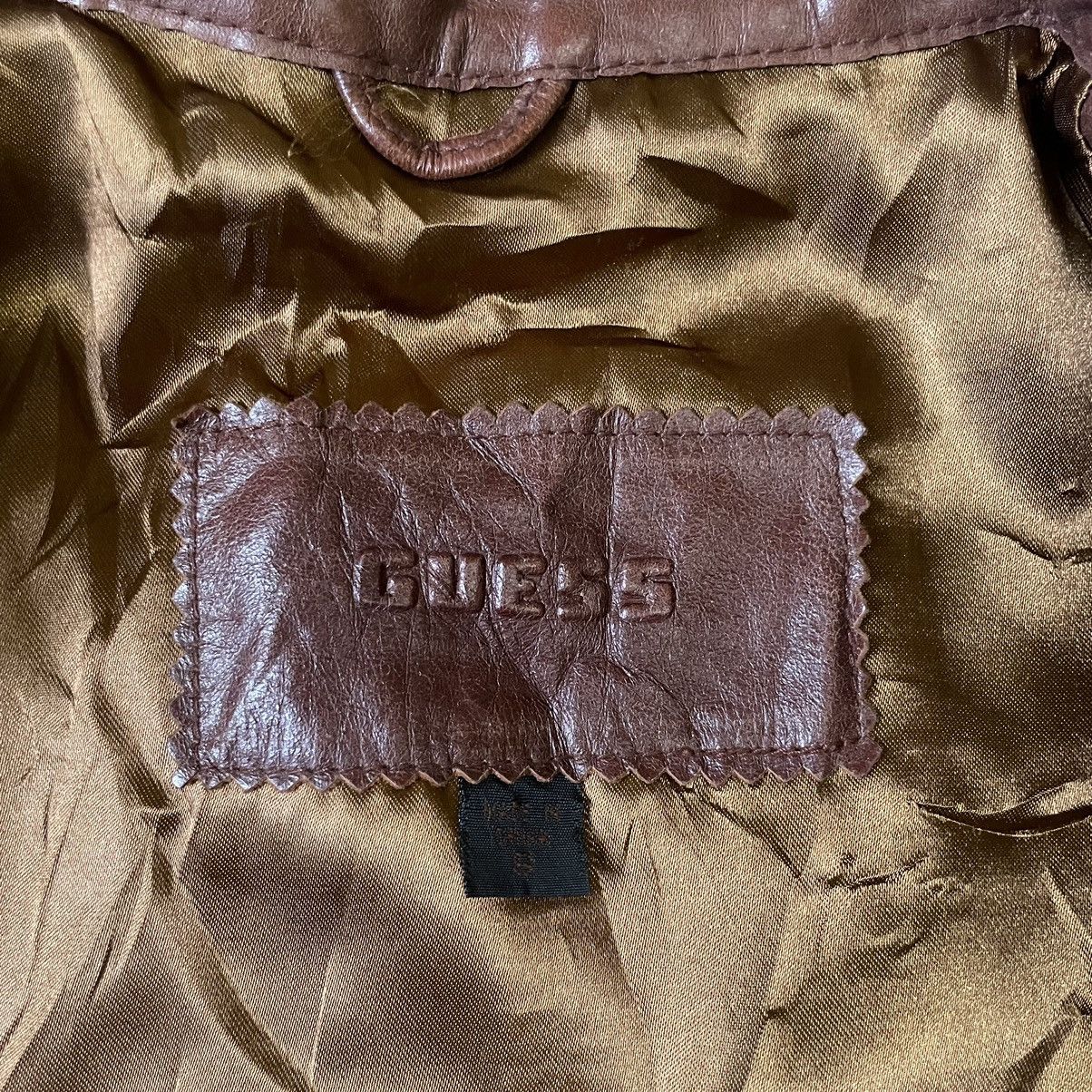 Hysteric Glamour Vintage 1980s Guess Archive Brown Leather Belted Jacket XS Size US XS / EU 42 / 0 - 16 Thumbnail