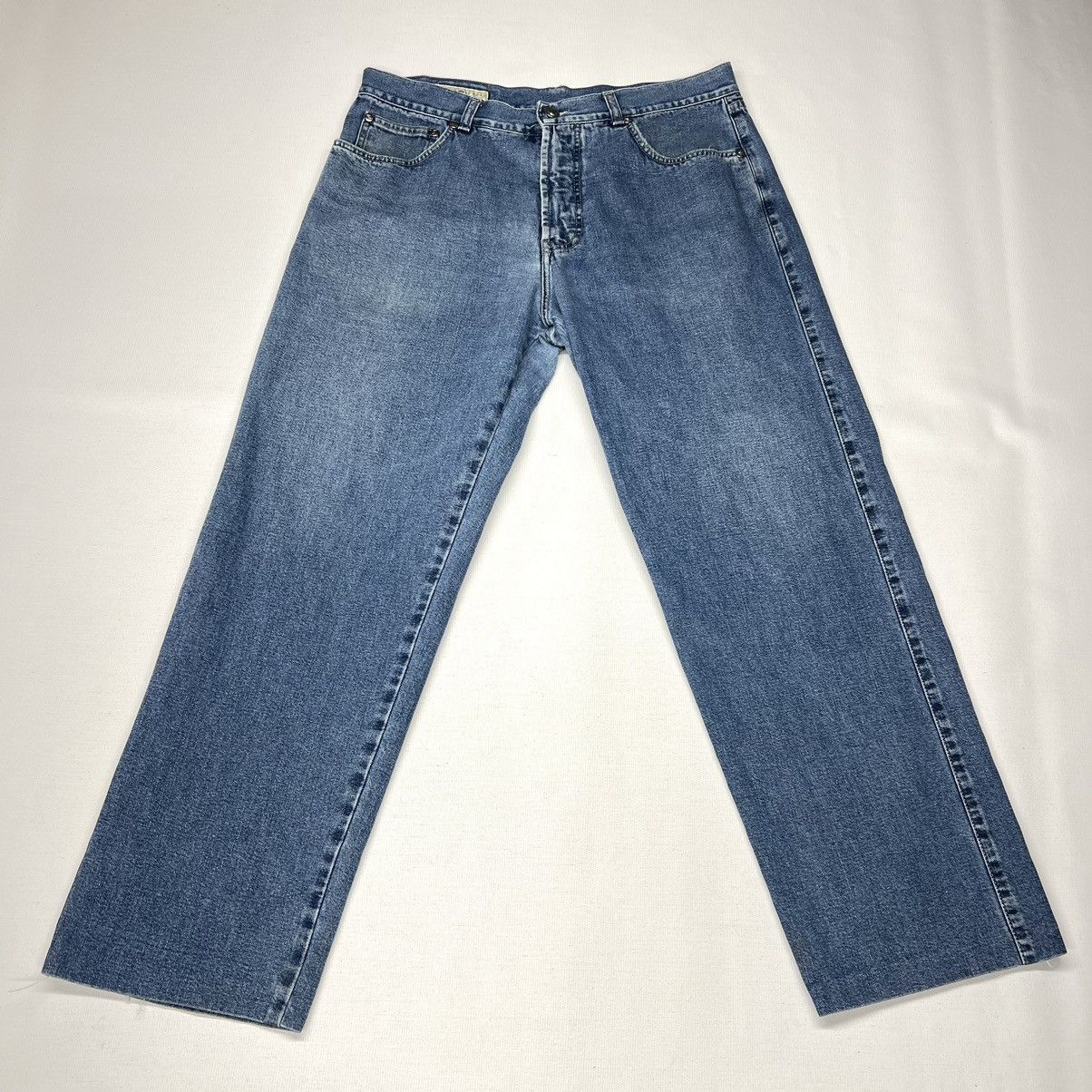 Joseph Abboud × Vintage VTG Joseph Abboud Jeans Blue Straight Cropped Denim Italy Size US 34 / EU 50 - 1 Thumbnail