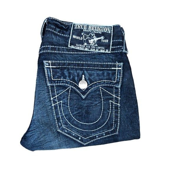 True Religion × Vintage Vintage True Religion Jeans Size 32 RICKY BIG T Blue Size US 32 / EU 48 - 3 Thumbnail