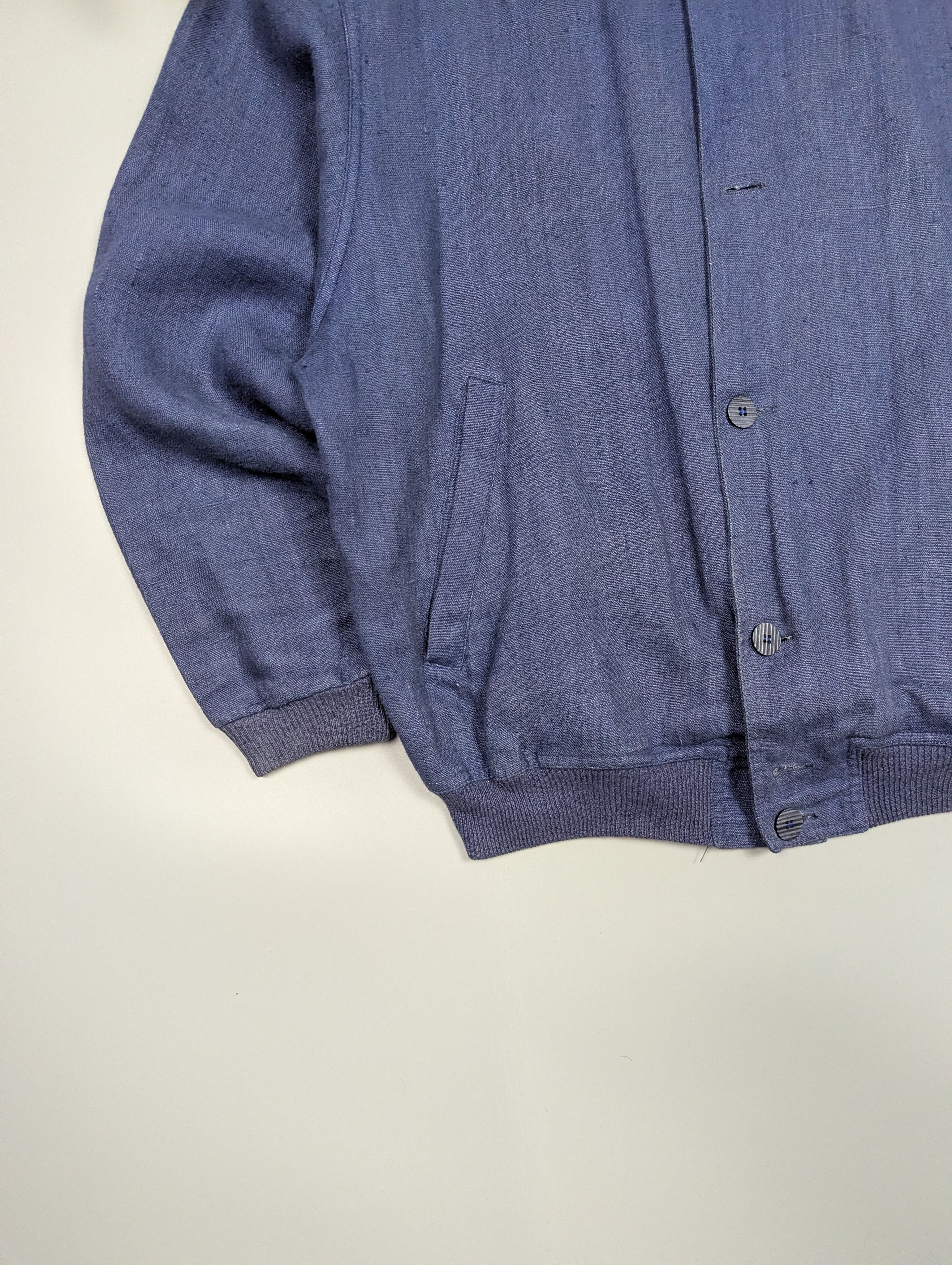 Gran Sasso Rare Gran Sasso 70s Vintage Linen Jacket Faded Blue Size US L / EU 52-54 / 3 - 2 Thumbnail