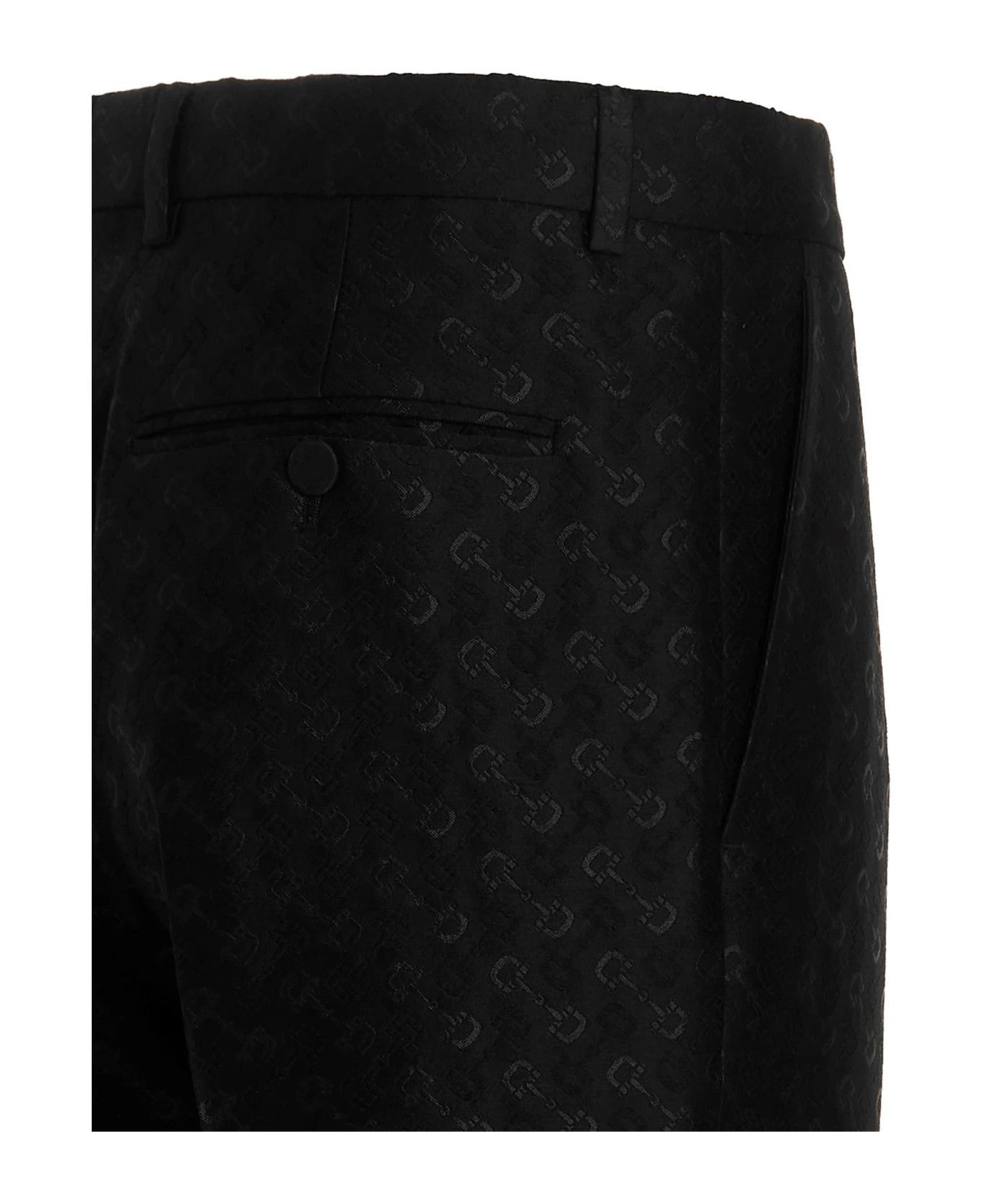Gucci o1loc1c0226 720965 Wool Silk Horsebit Skinny Pant in Black Size US 30 / EU 46 - 4 Thumbnail