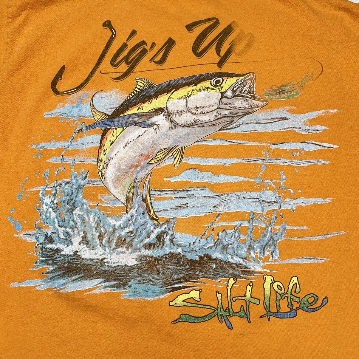 Other Salt Life Tee Shirt Orange Jigs Up Fishing Graphic Y2K Size US L / EU 52-54 / 3 - 12 Thumbnail