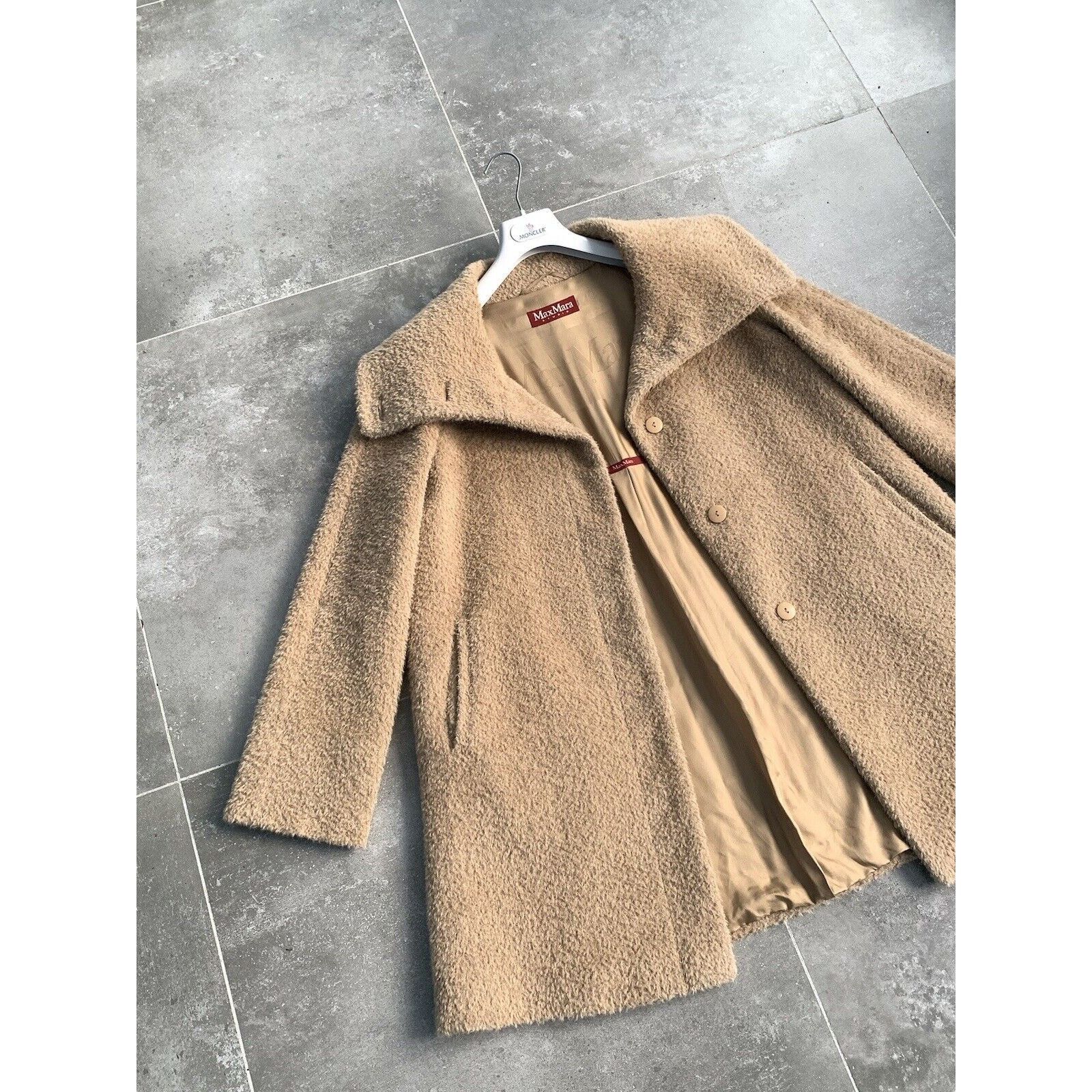 Max Mara Women's MAX MARA TEDDY ALPACA Trench Coat Jacket UK 14 US 12 Size XL / US 12-14 / IT 48-50 - 4 Thumbnail