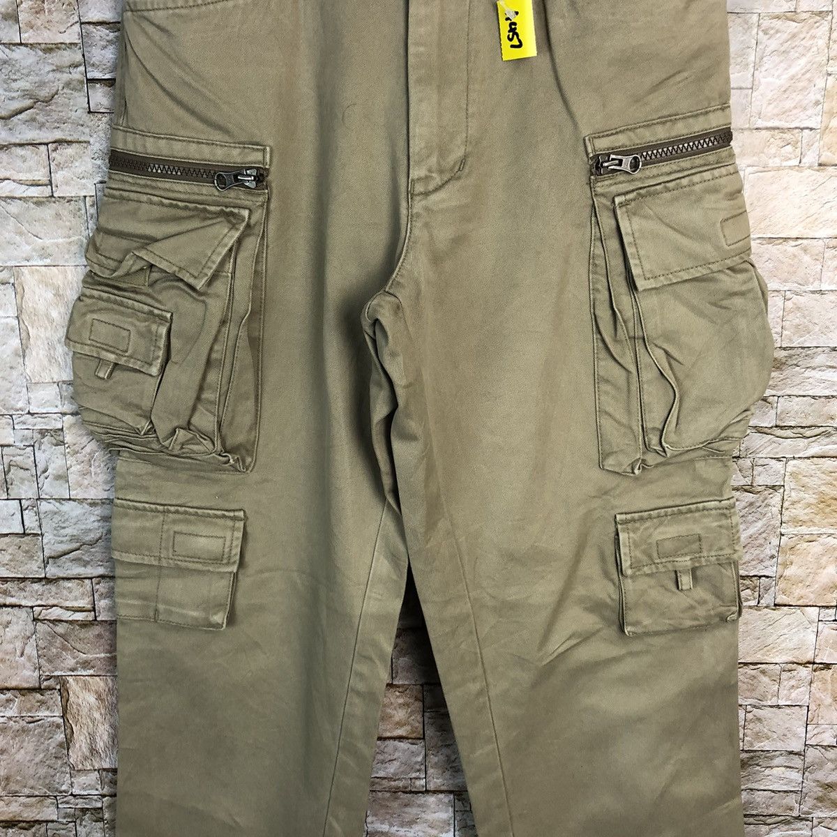 Japanese Brand DL Japan streetwear Brown Cargo Multipocket Pants #A457 Size US 29 - 6 Thumbnail