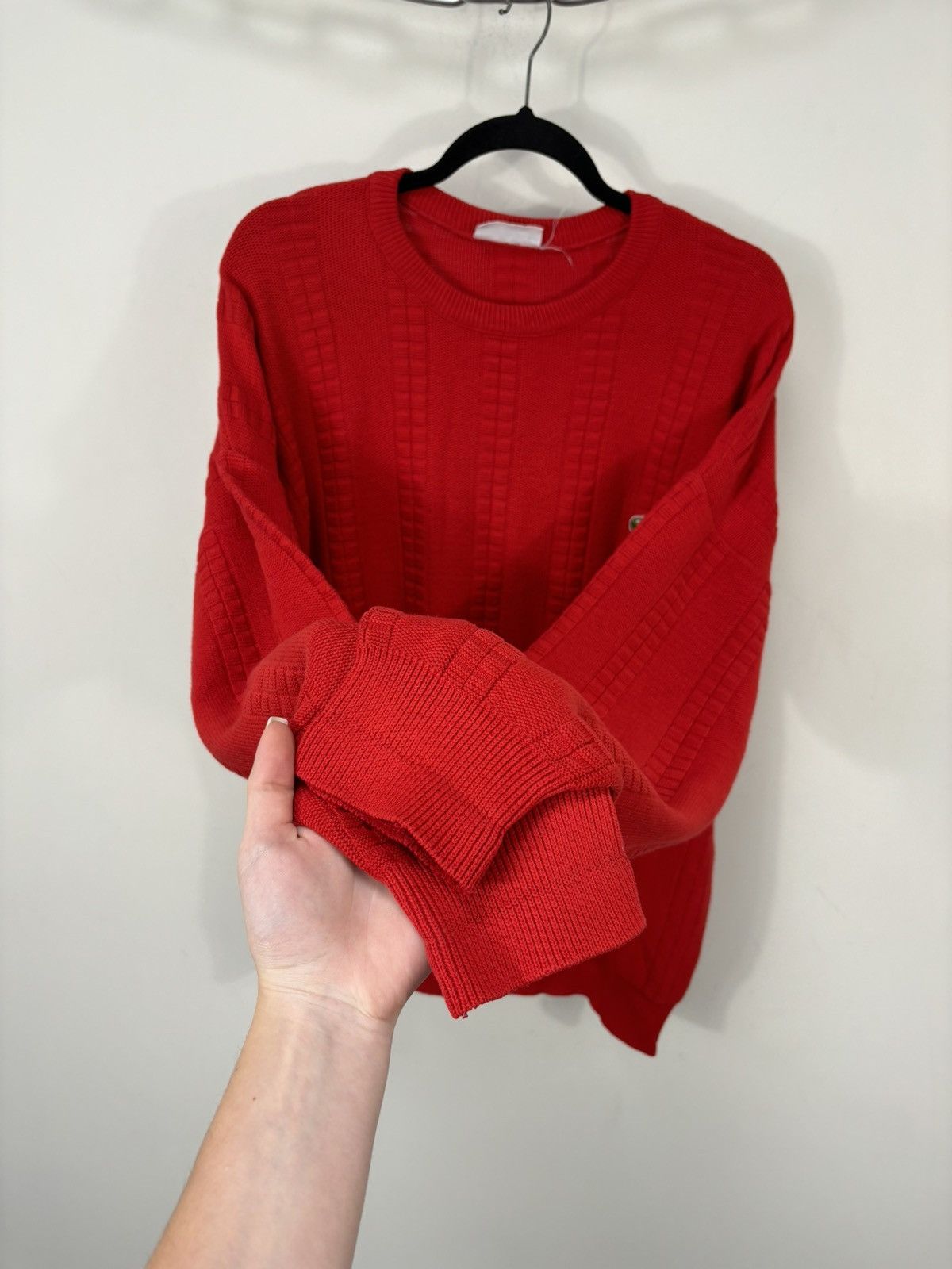 Lacoste Vintage Chemise Lacoste Men’s Red Cotton Knit Sweater Size US XL / EU 56 / 4 - 5 Thumbnail