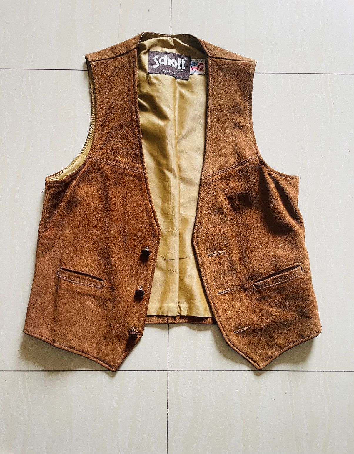 Schott × Vintage Schott vintage leather vest Size US M / EU 48-50 / 2 - 5 Thumbnail