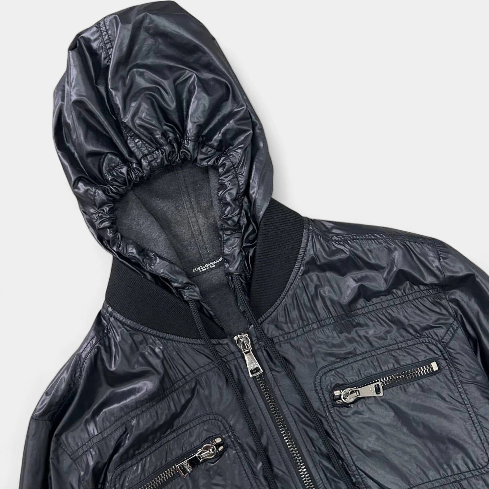 Dolce & Gabbana Dolce & Gabbana Utilitarian Navy Blue Hooded Bomber Jacket Size US M / EU 48-50 / 2 - 3 Thumbnail