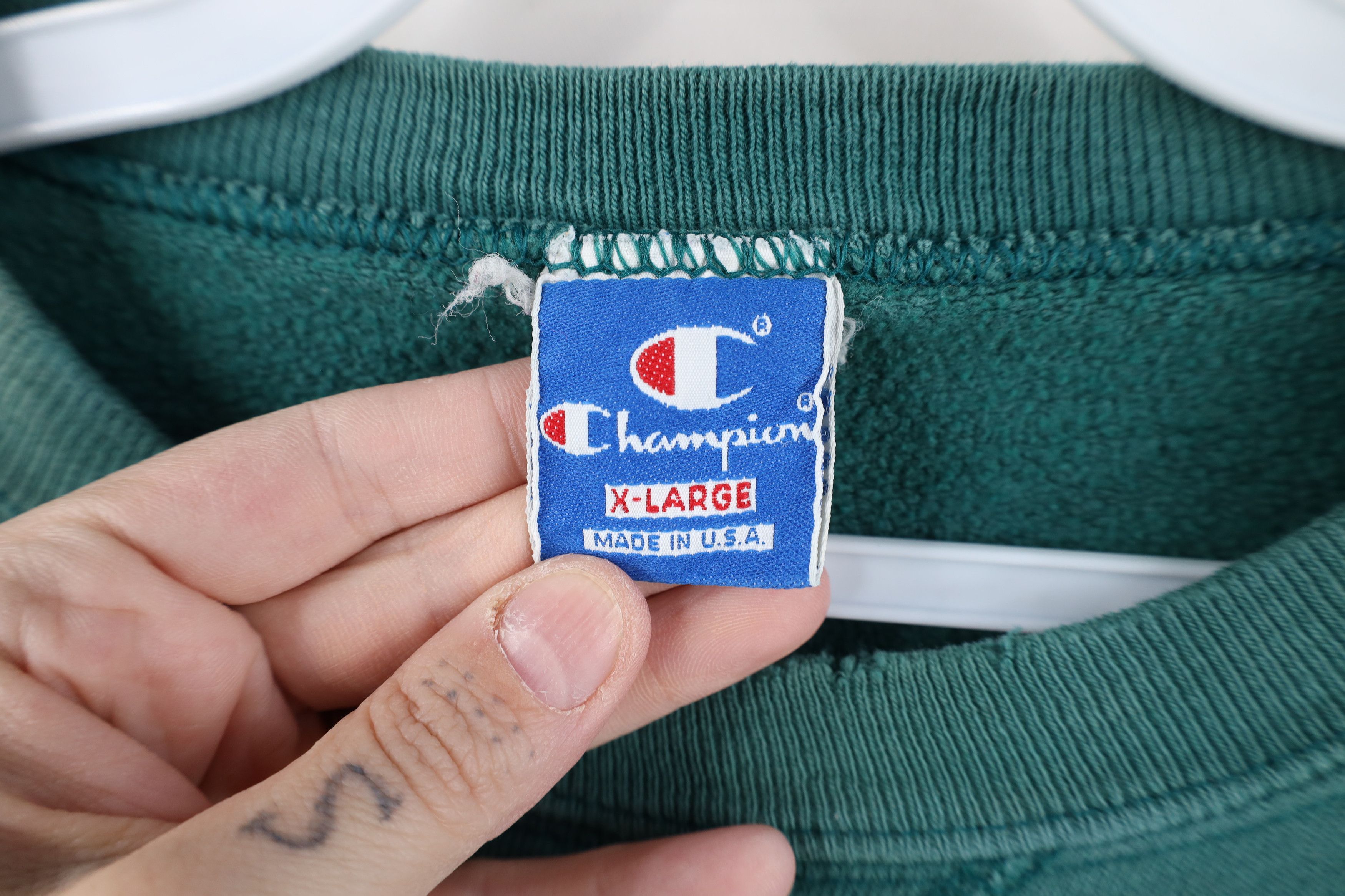 Champion Vintage 90s Champion Spell Sun Faded Crewneck Sweatshirt USA Size US XL / EU 56 / 4 - 10 Thumbnail