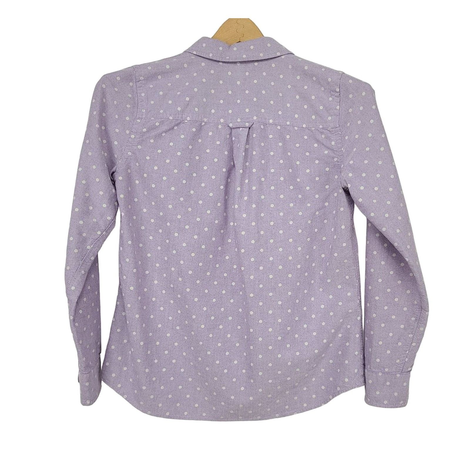 Madewell Madewell Polka Dot Shrunken Boyshirt Lavender Size US XS / EU 42 / 0 - 2 Thumbnail