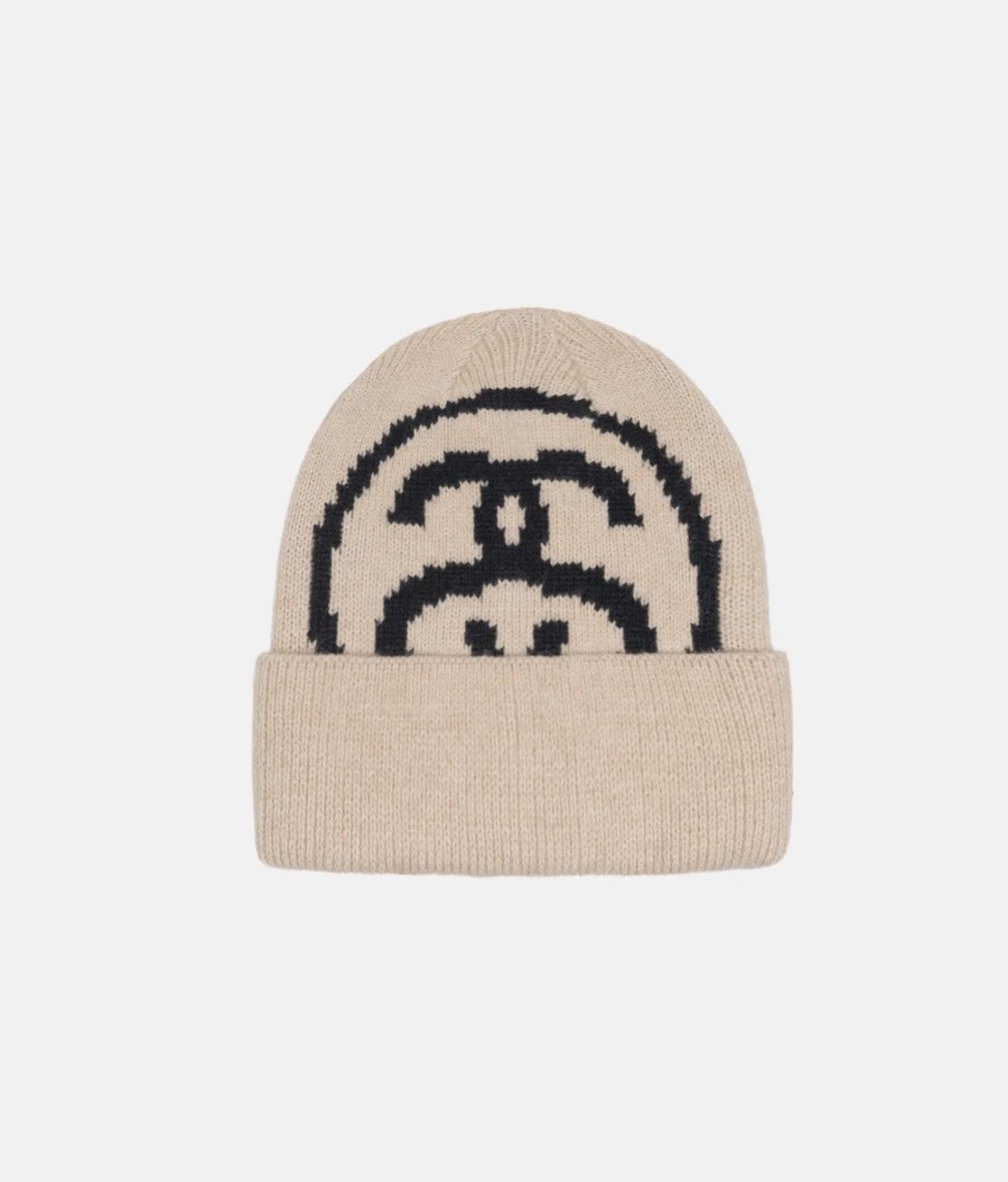 image of Stussy Big Link Cuff Beanie Beige Tan Natural, Men's