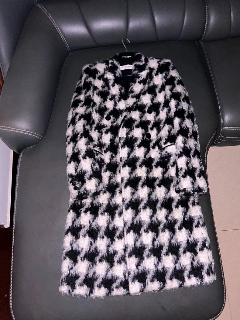 Saint Laurent Paris Saint Laurent Paris 14fw Thousand Bird Grid Coat-2506 Size US XS / EU 42 / 0 - 1 Thumbnail