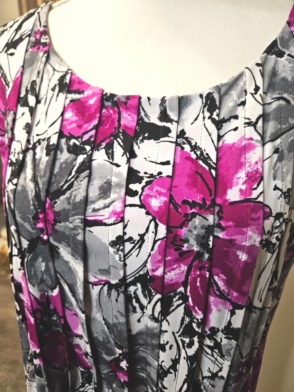 Other Glamour Floral Print Sleeveless Dress #383 Size XXL / US 16-18 / IT 52-54 - 4 Thumbnail