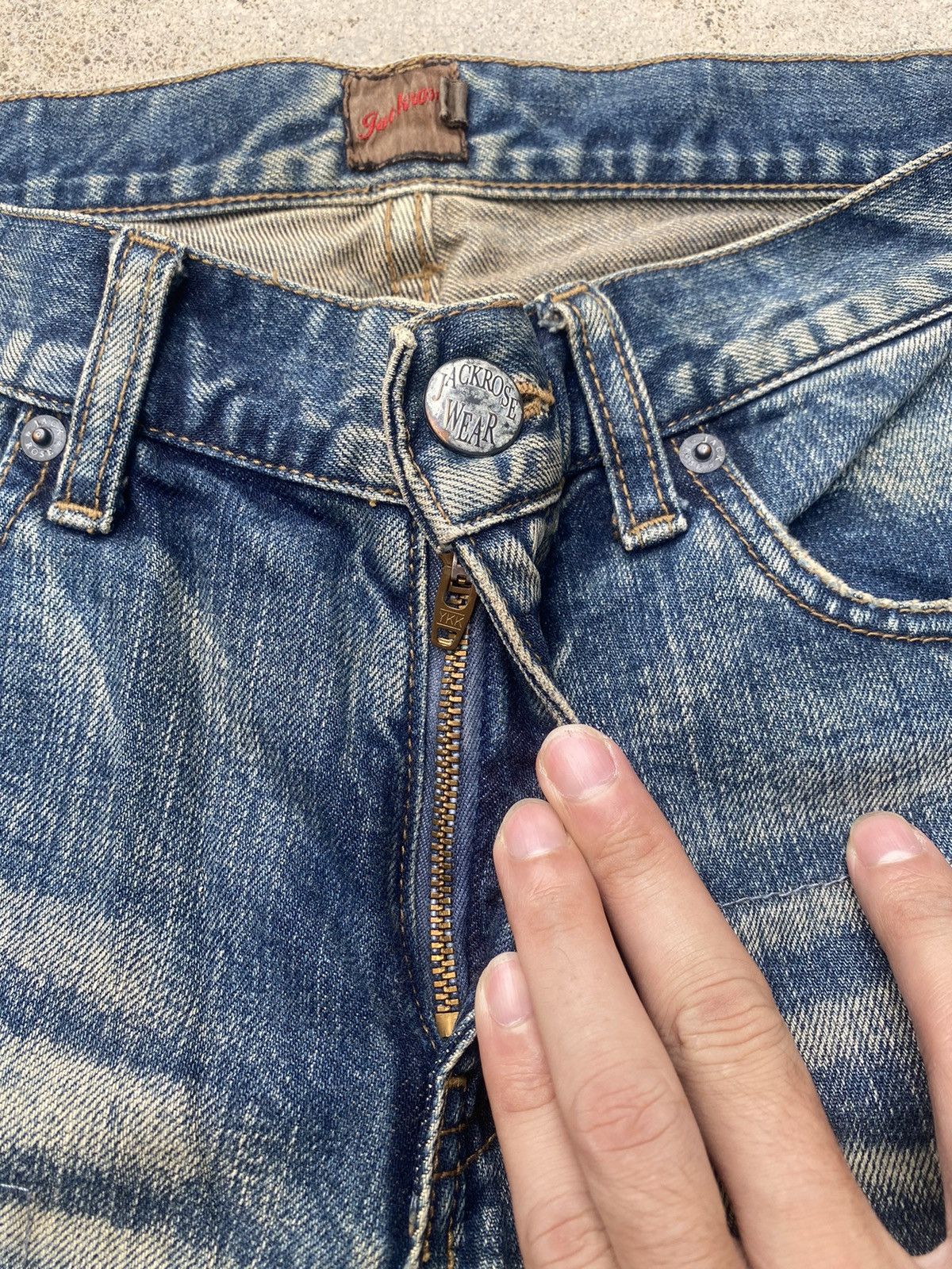 JACKROSE × Japanese Brand Flare Jeans Jackrose Distressd Clawkmark Boro Bootcut Size US 30 / EU 46 - 11 Thumbnail