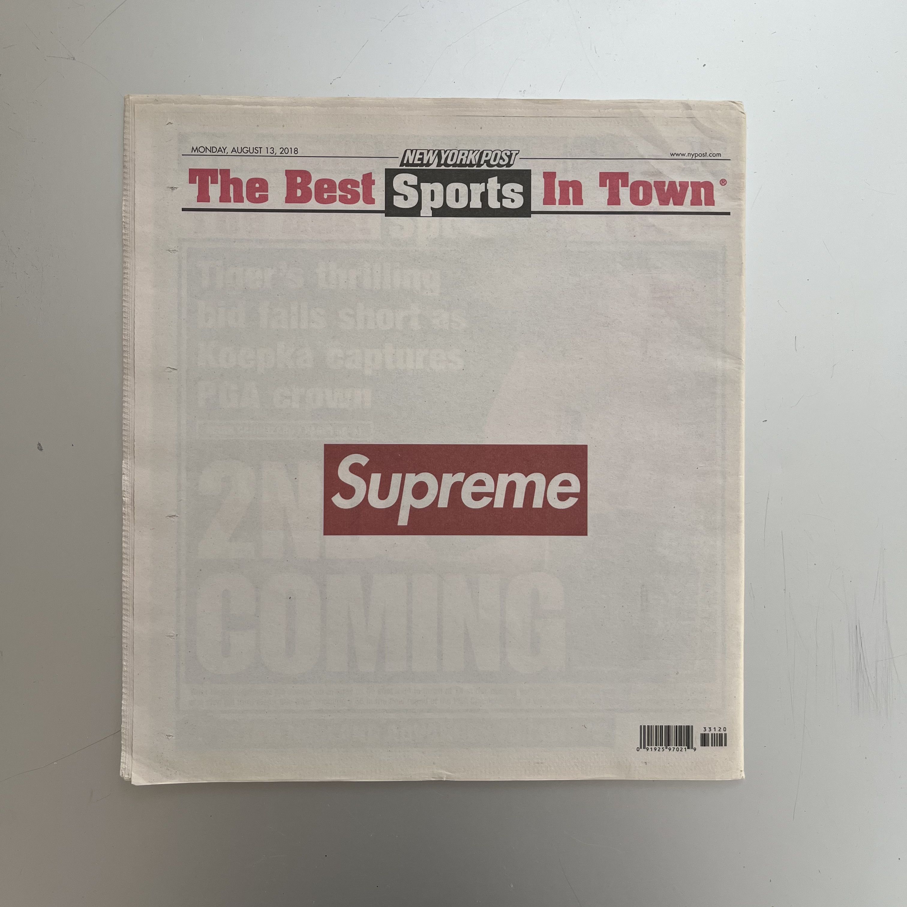Supreme Supreme x New York Post Newspaper Size ONE SIZE - 2 Thumbnail
