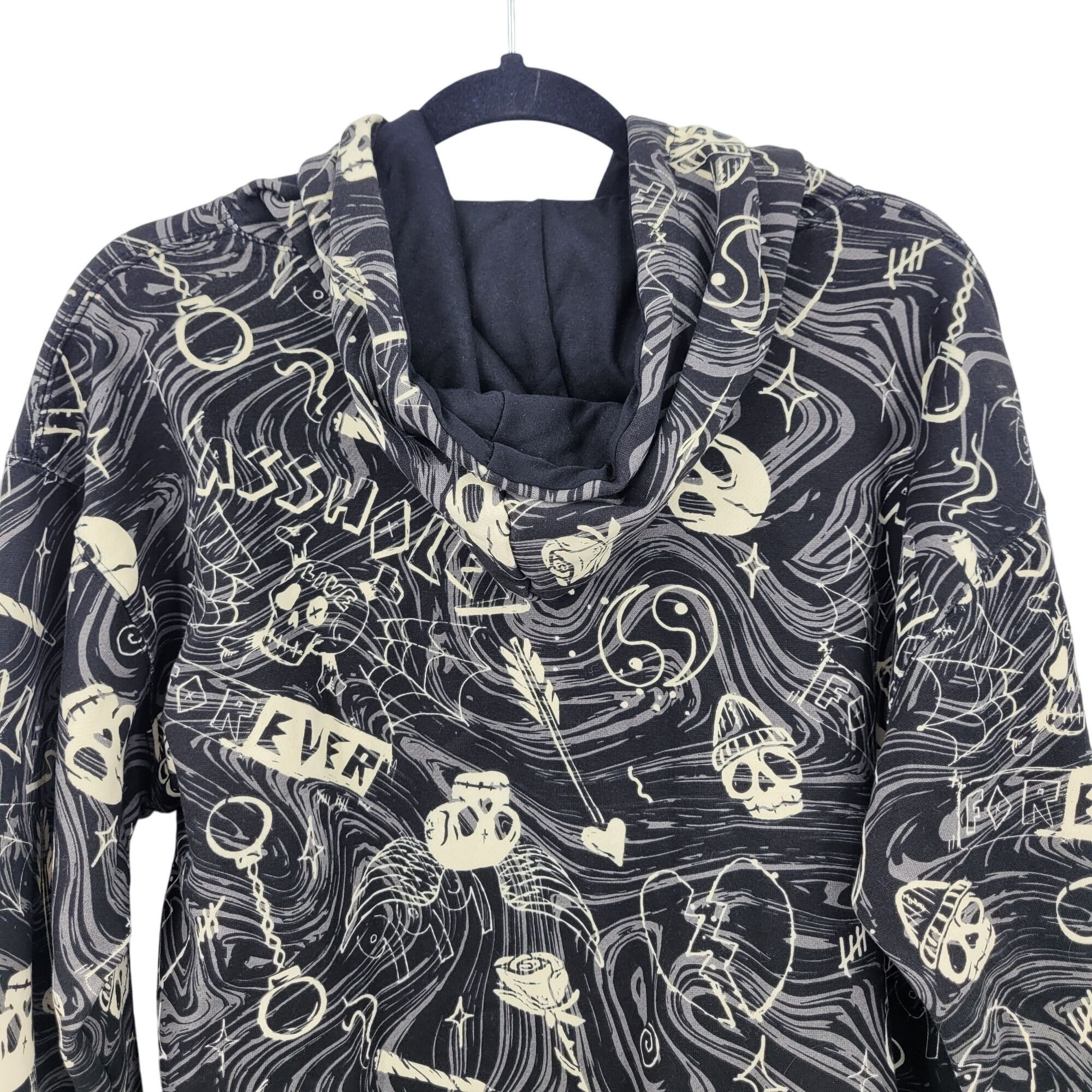 Other Y2K Unisex Black Graphic Hoodie Sz M Skull Skater Grunge Got Size US M / EU 48-50 / 2 - 9 Thumbnail
