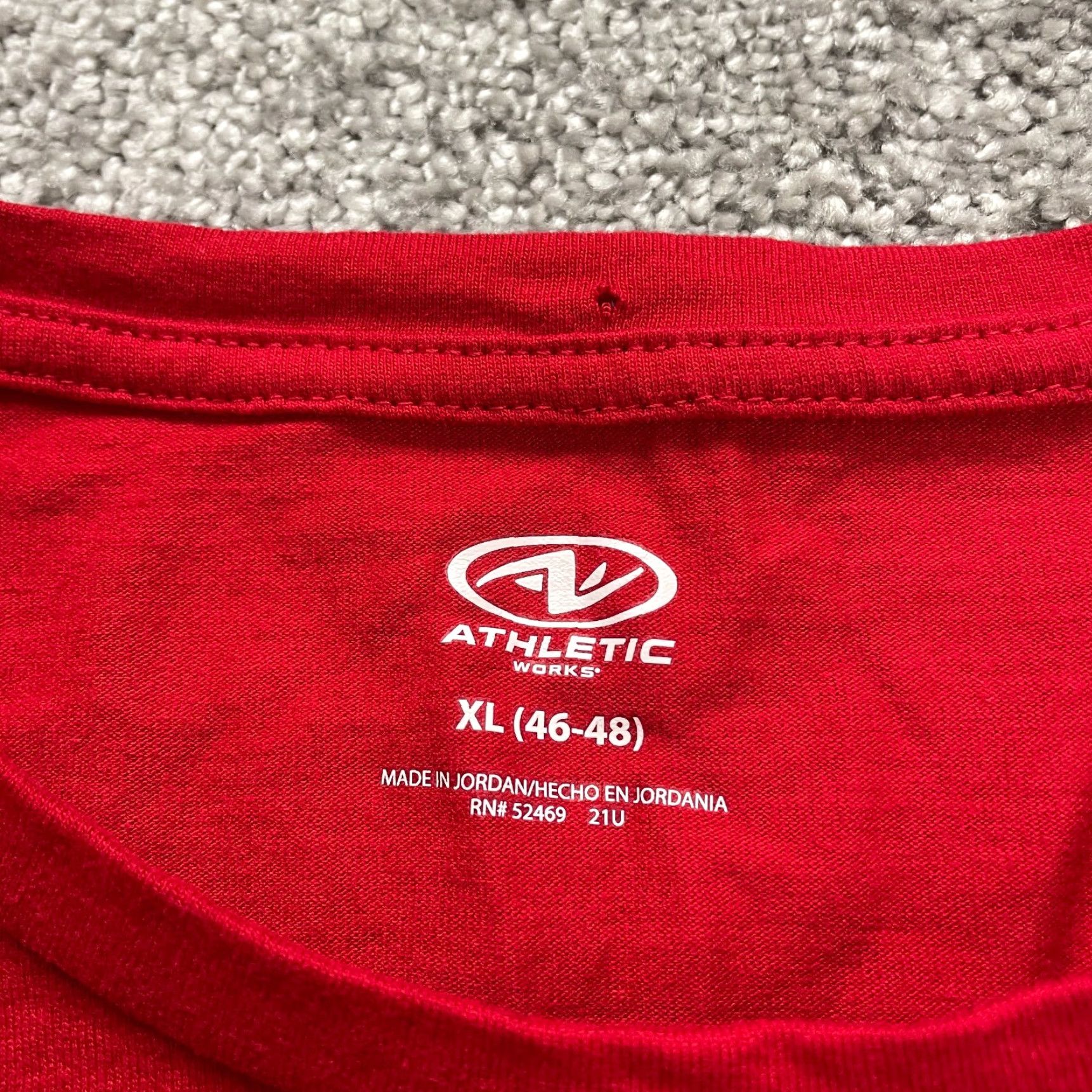 Athletic Works Athletic Works Driworks T-Shirt Mens XL Red Crew Neck Long Sleeve Tee Top Regular Fit Size US XL / EU 56 / 4 - 5 Thumbnail