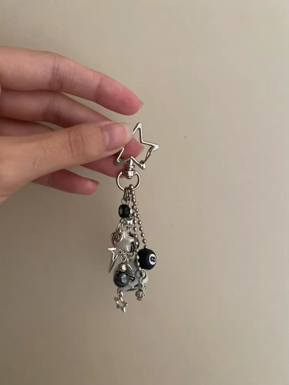 Vintage Handmade cluttered white dice mixed rockstar keychains Size ONE SIZE - 2 Thumbnail
