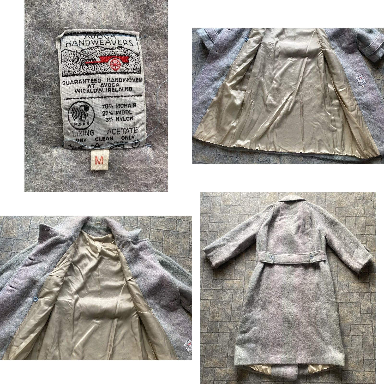 Vintage Avoca Handweavers Women’s Size Medium Coat Mohair Wool Nylon Made In Ireland Womens Size M / US 6-8 / IT 42-44 - 9 Thumbnail