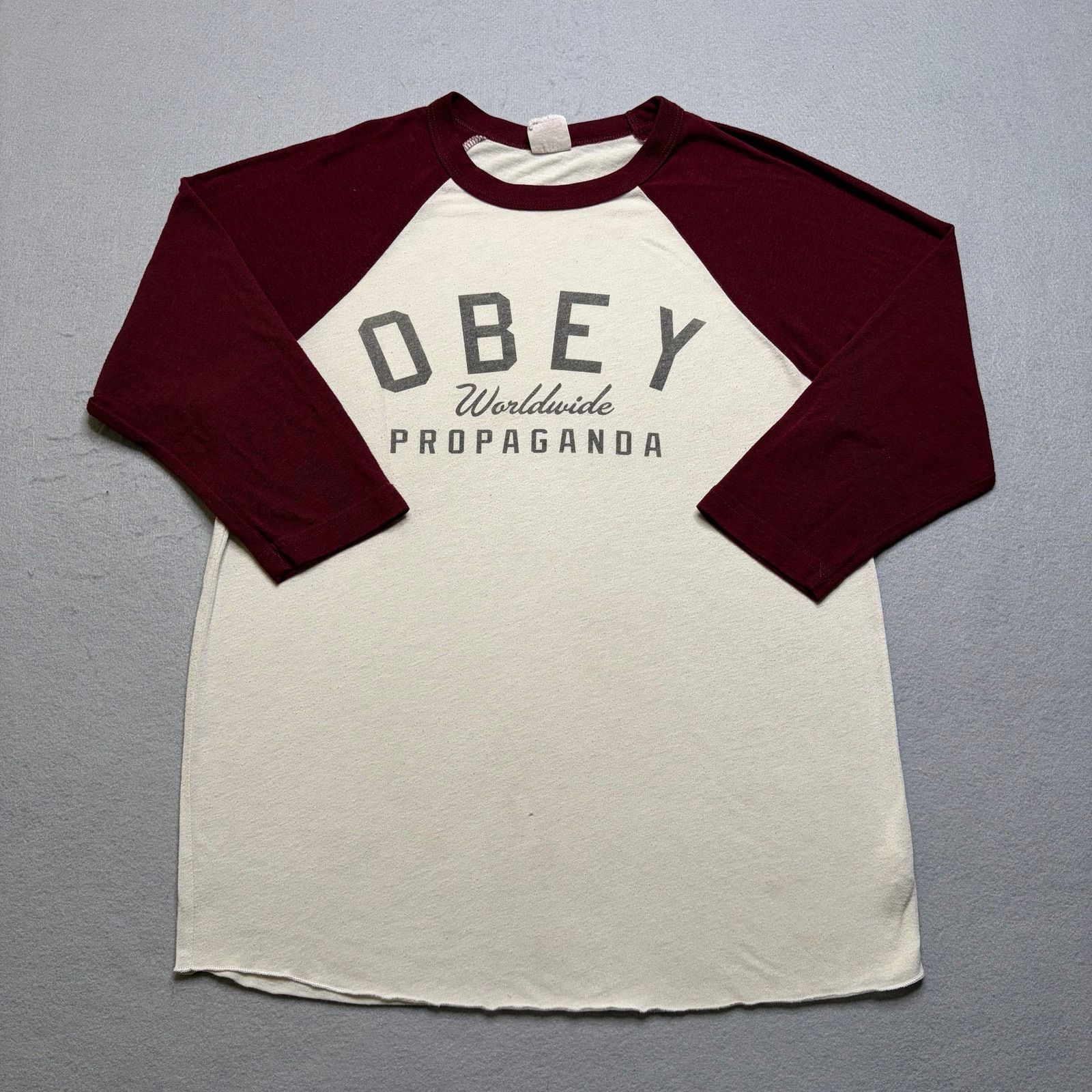 Obey Obey Worldwide Propaganda Raglan Shirt Mens S USA 3/4 Sleeve Size US S / EU 44-46 / 1 - 1 Thumbnail